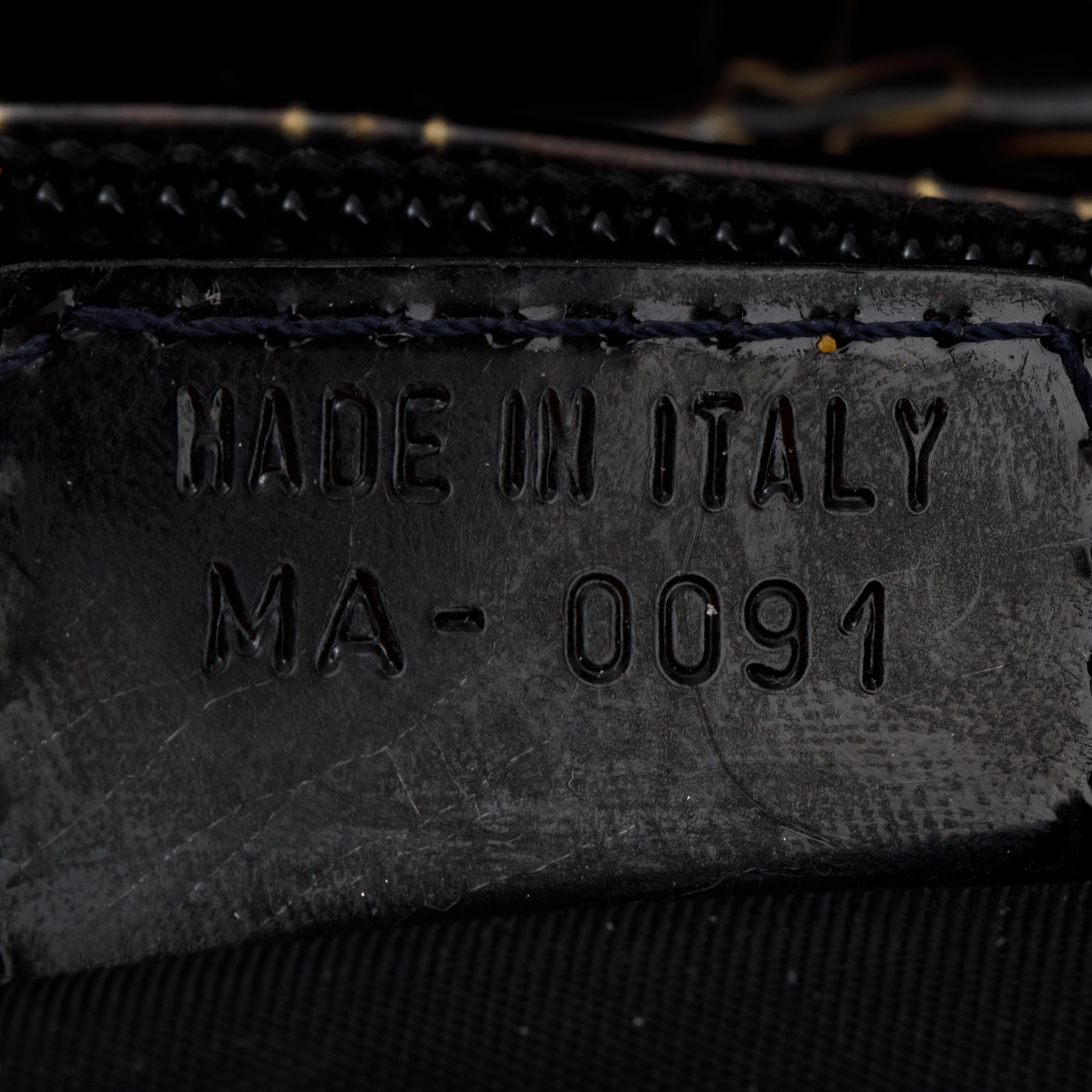 Christian Dior Black Ultimate Embossed Patent Leather Medium Lady Dior Bag w/ Strap