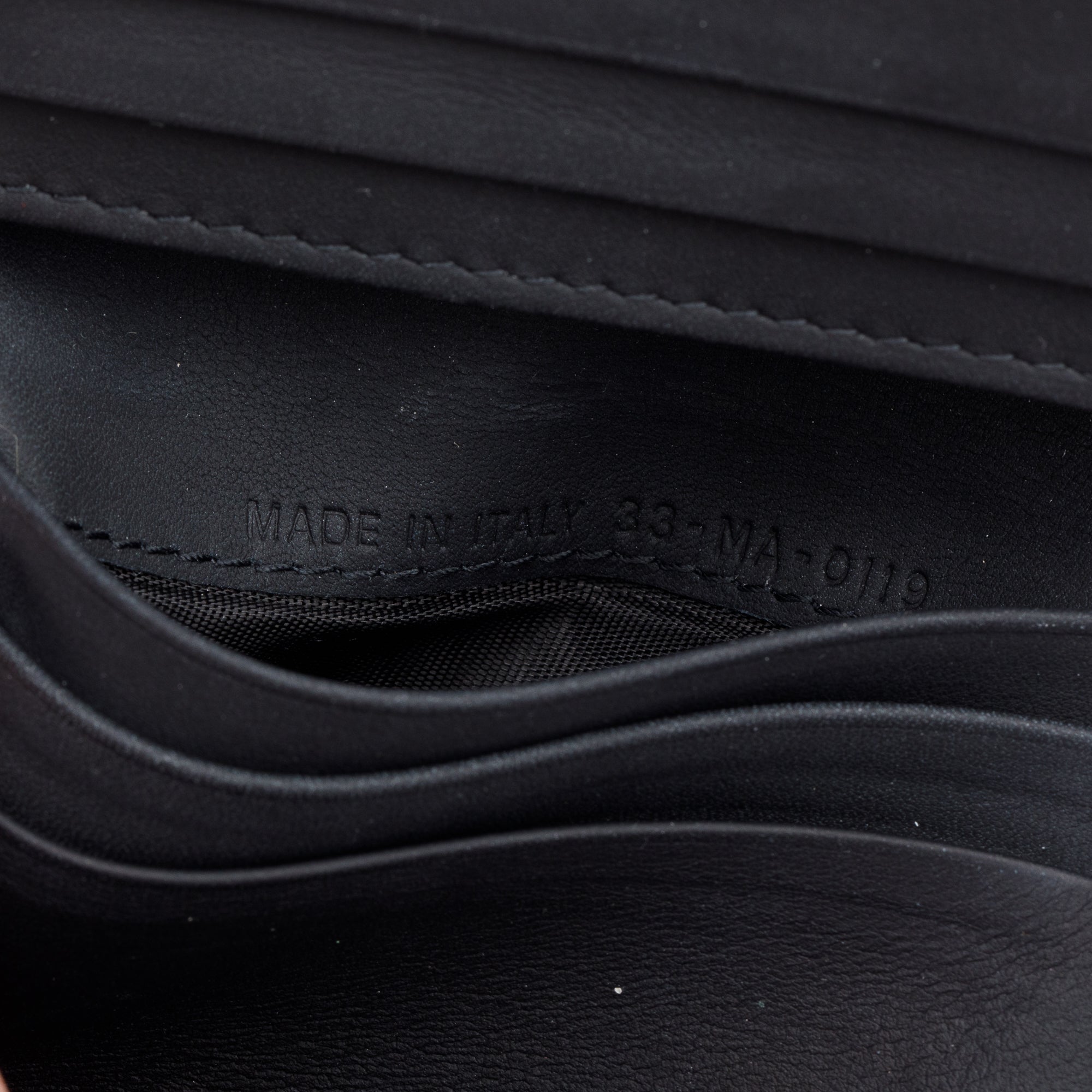 Christian Dior Black Ultra Matte Leather Saddle Lotus Wallet w/ Box