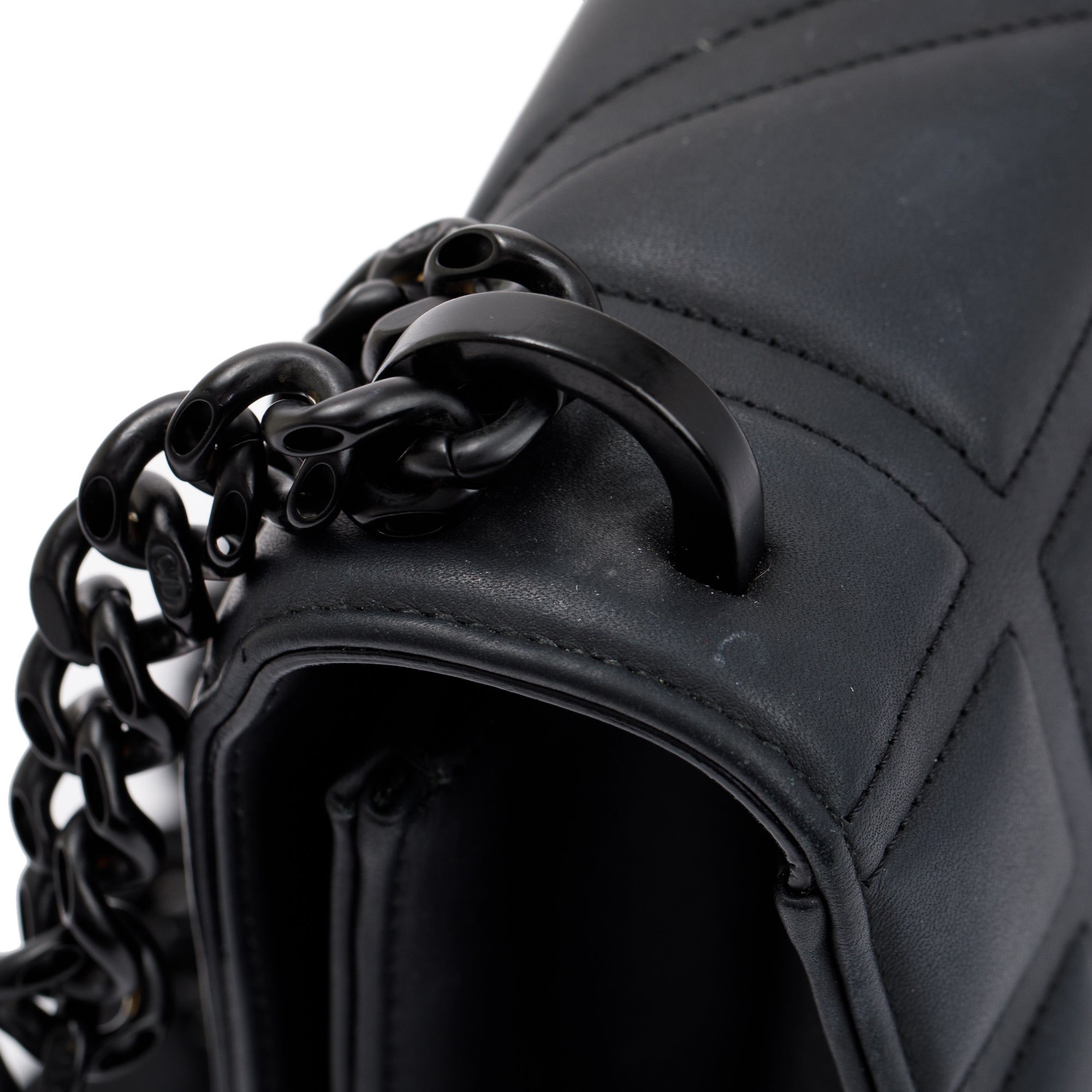 Christian Dior Black Ultramatte Calfskin Leather Medium Diorama Flap Bag