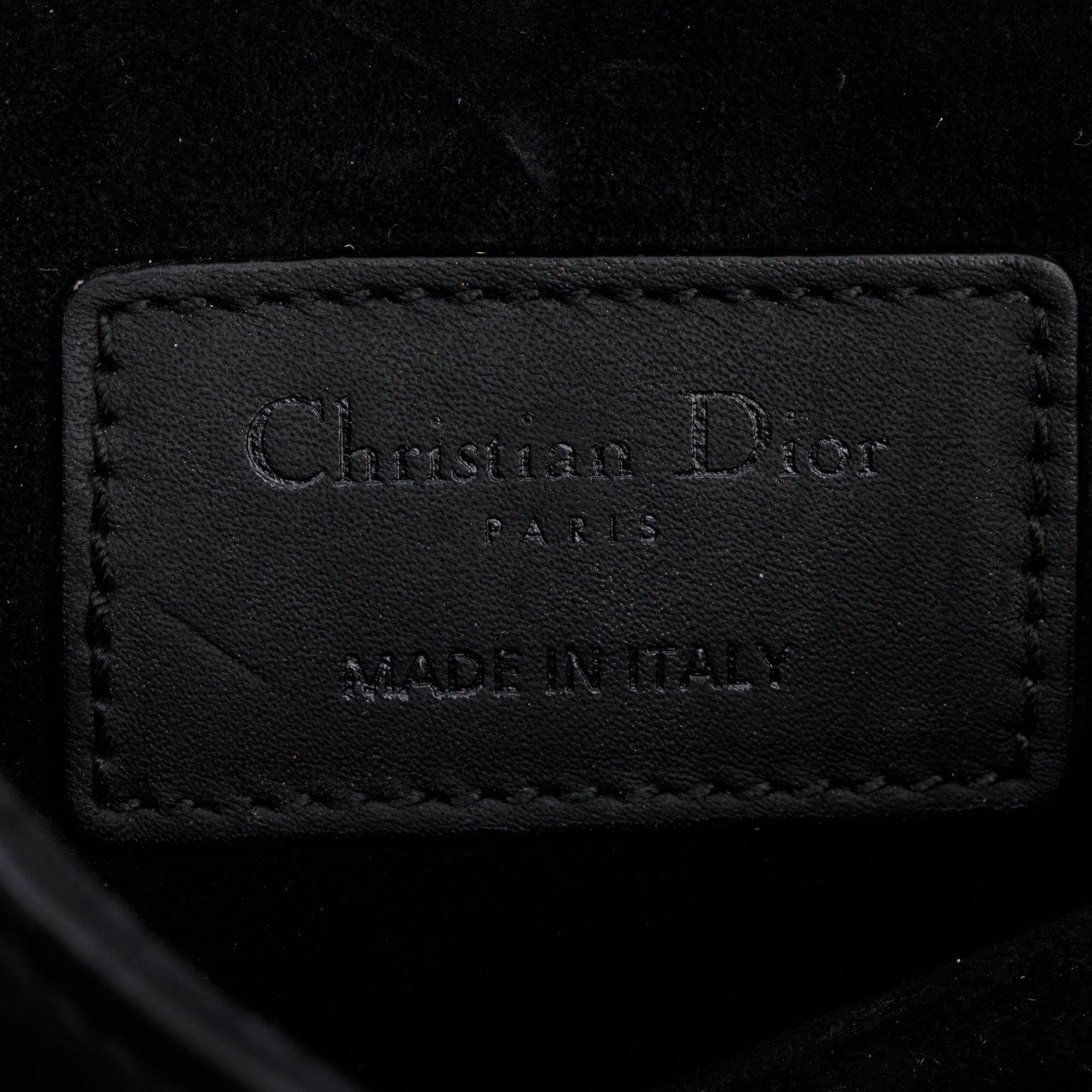 Christian Dior Black Ultramatte Calfskin Leather Mini Saddle Bag