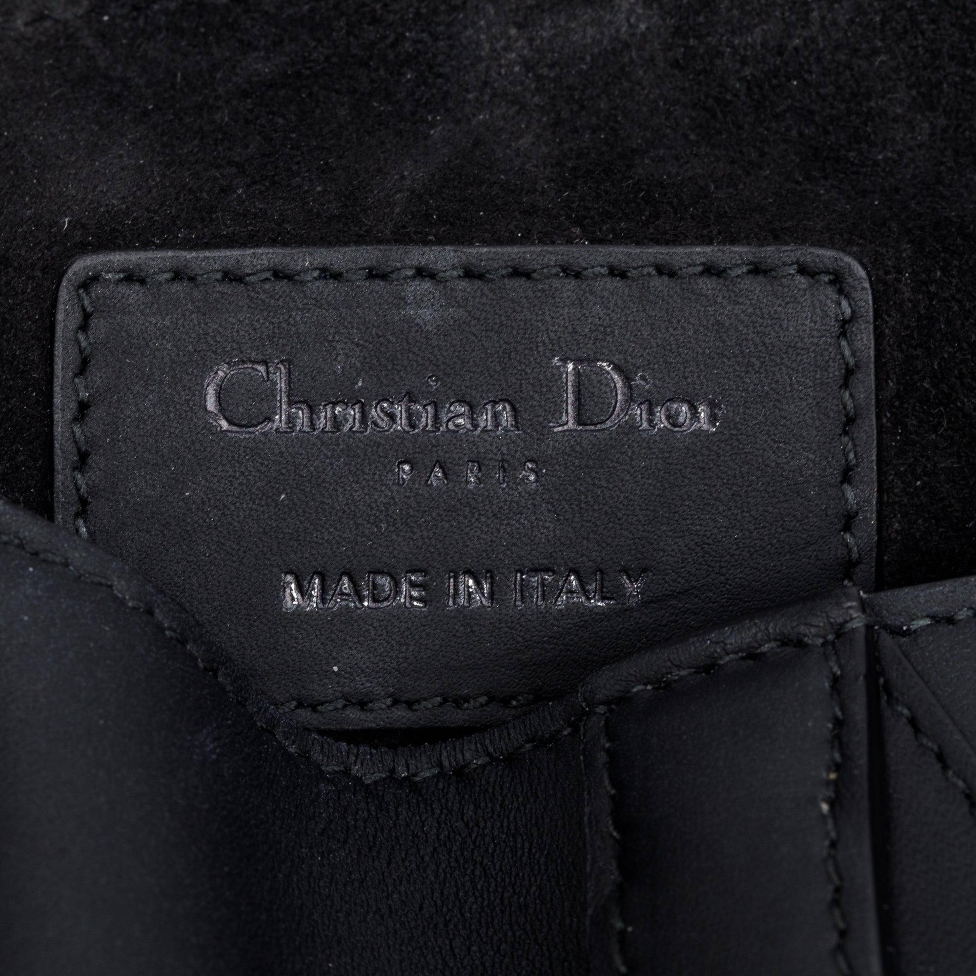Christian Dior Black Ultramatte Calfskin Leather Mini Saddle Bag w/ Box & Authenticity Card