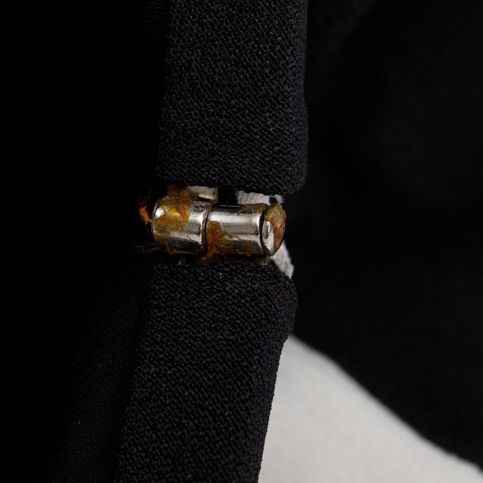 Christian Dior Black & White Canvas Frame Clutch Bag w/ Authenticity Card