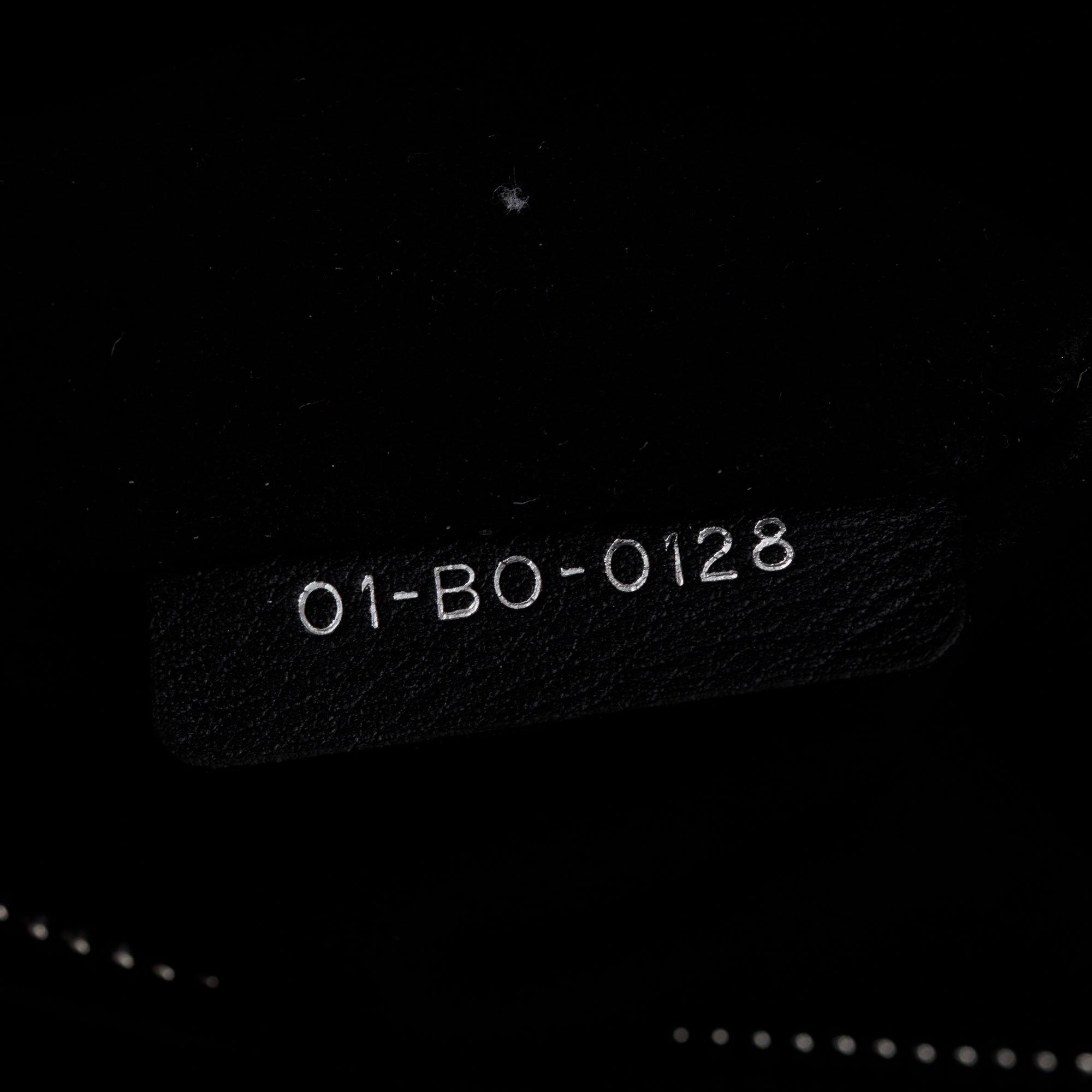 Christian Dior Black & White Check Print Leather Medium Lady Dior Bag w/ Strap, Box & Authenticity Card