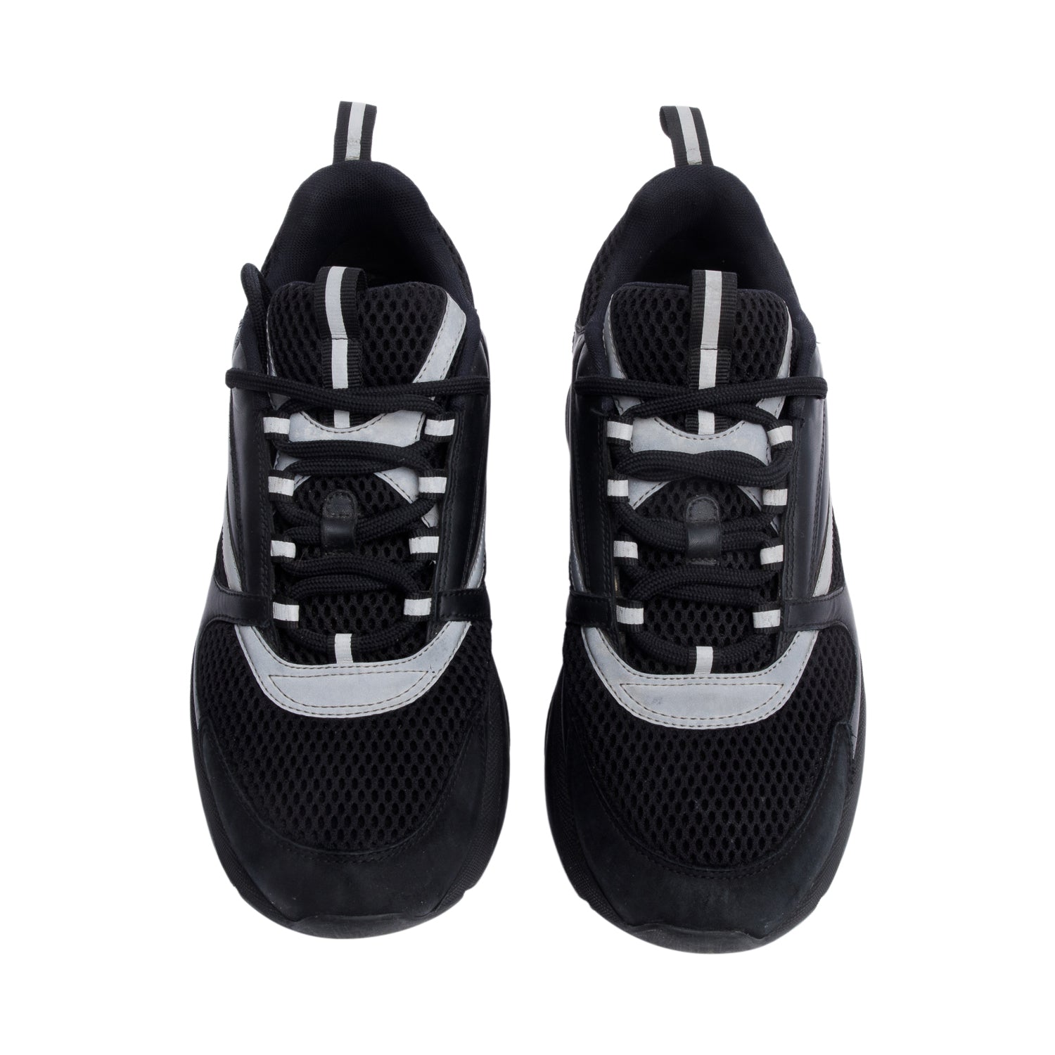 Christian Dior Black/Grey Mesh Technical Fabric B22 Sneakers, Size