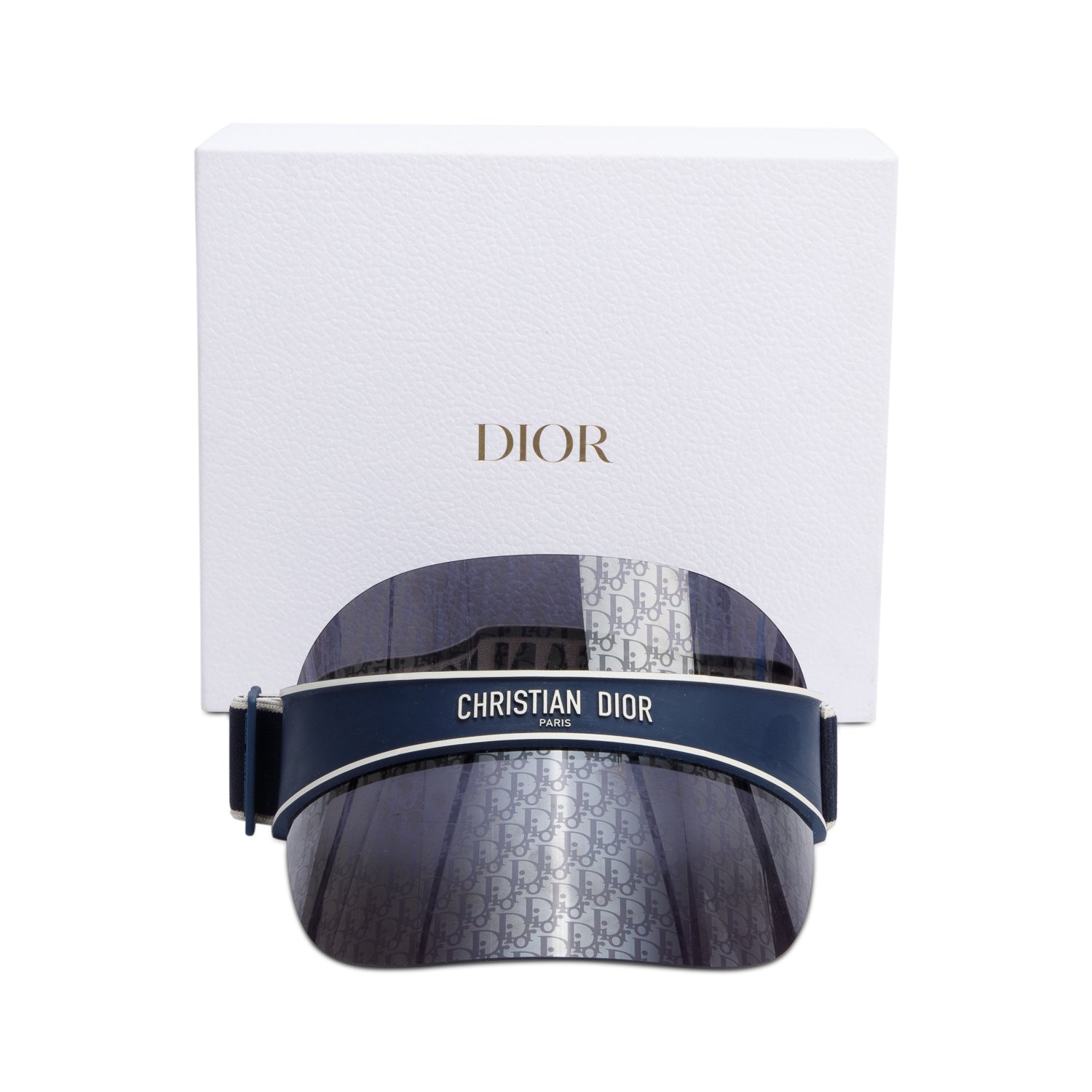 Christian Dior Blue Oblique DiorClub V1U Visor w/ Box