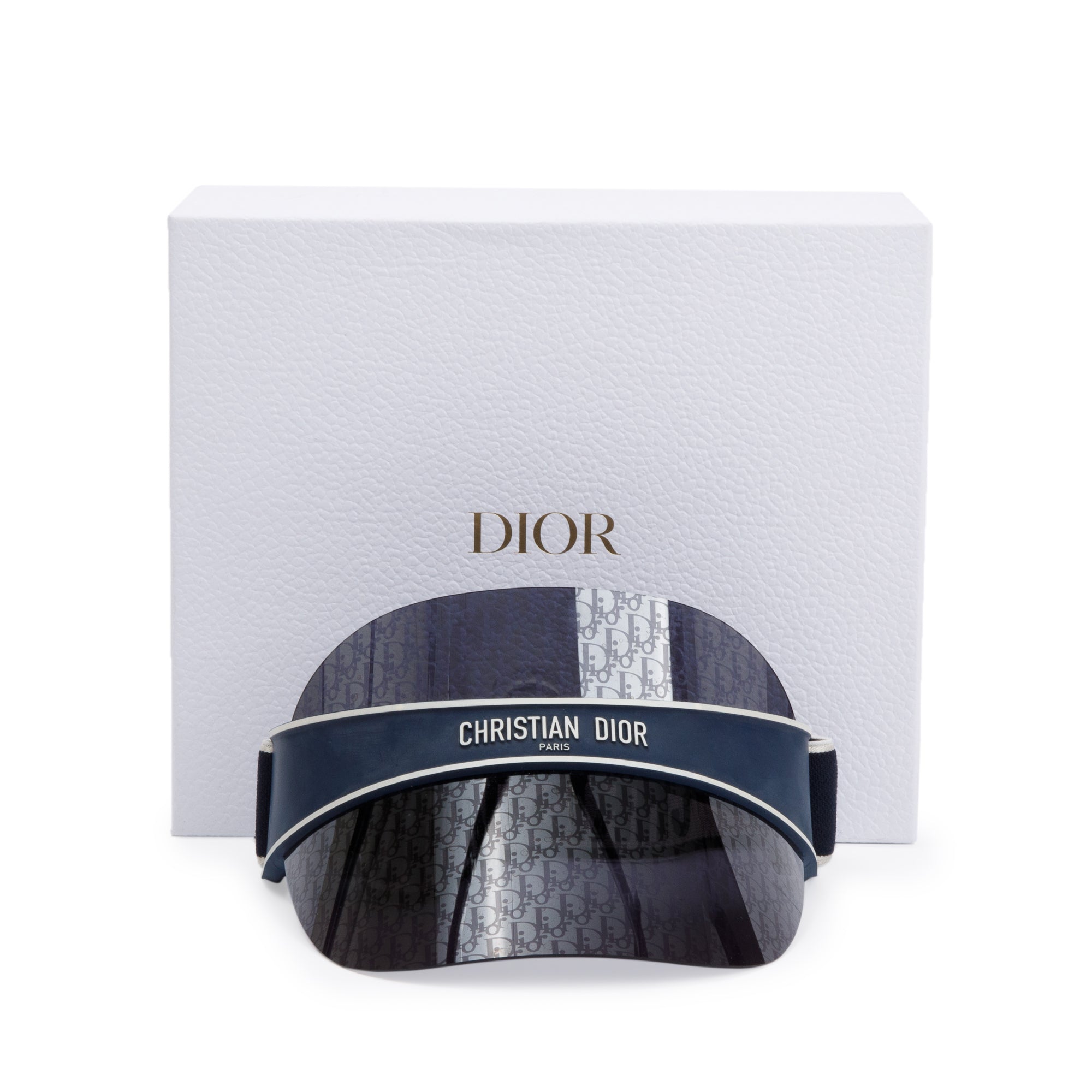 Christian Dior Blue Oblique DiorClub V1U Visor w/ Box