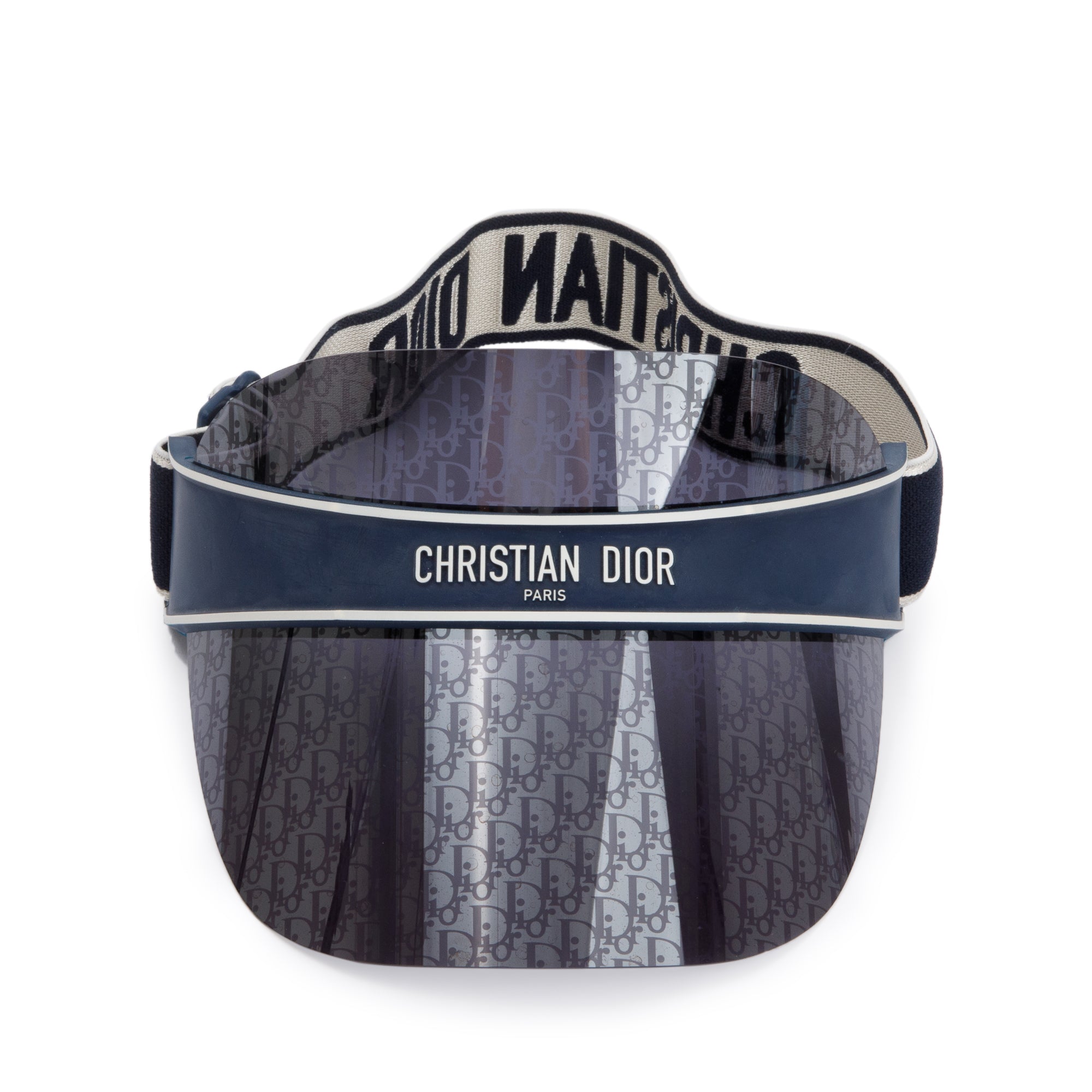 Christian Dior Blue Oblique DiorClub V1U Visor w/ Box