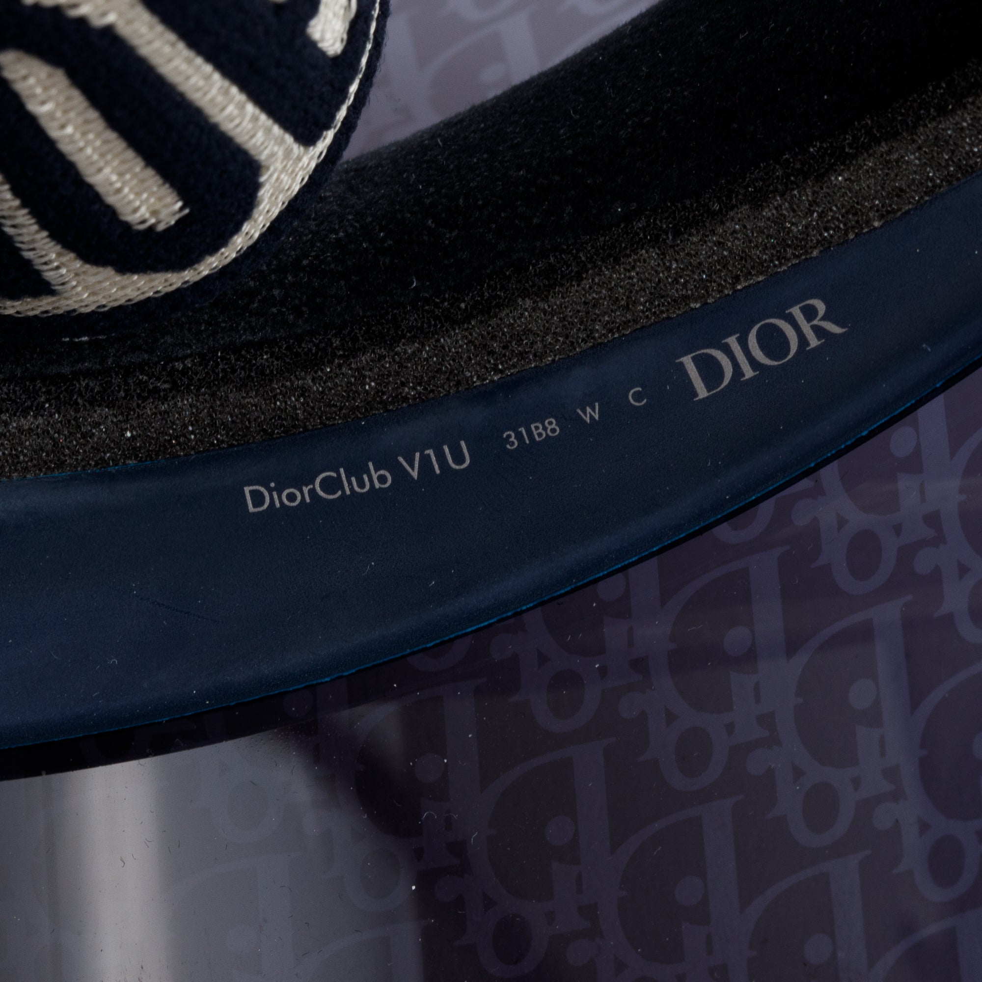 Christian Dior Blue Oblique DiorClub V1U Visor w/ Box