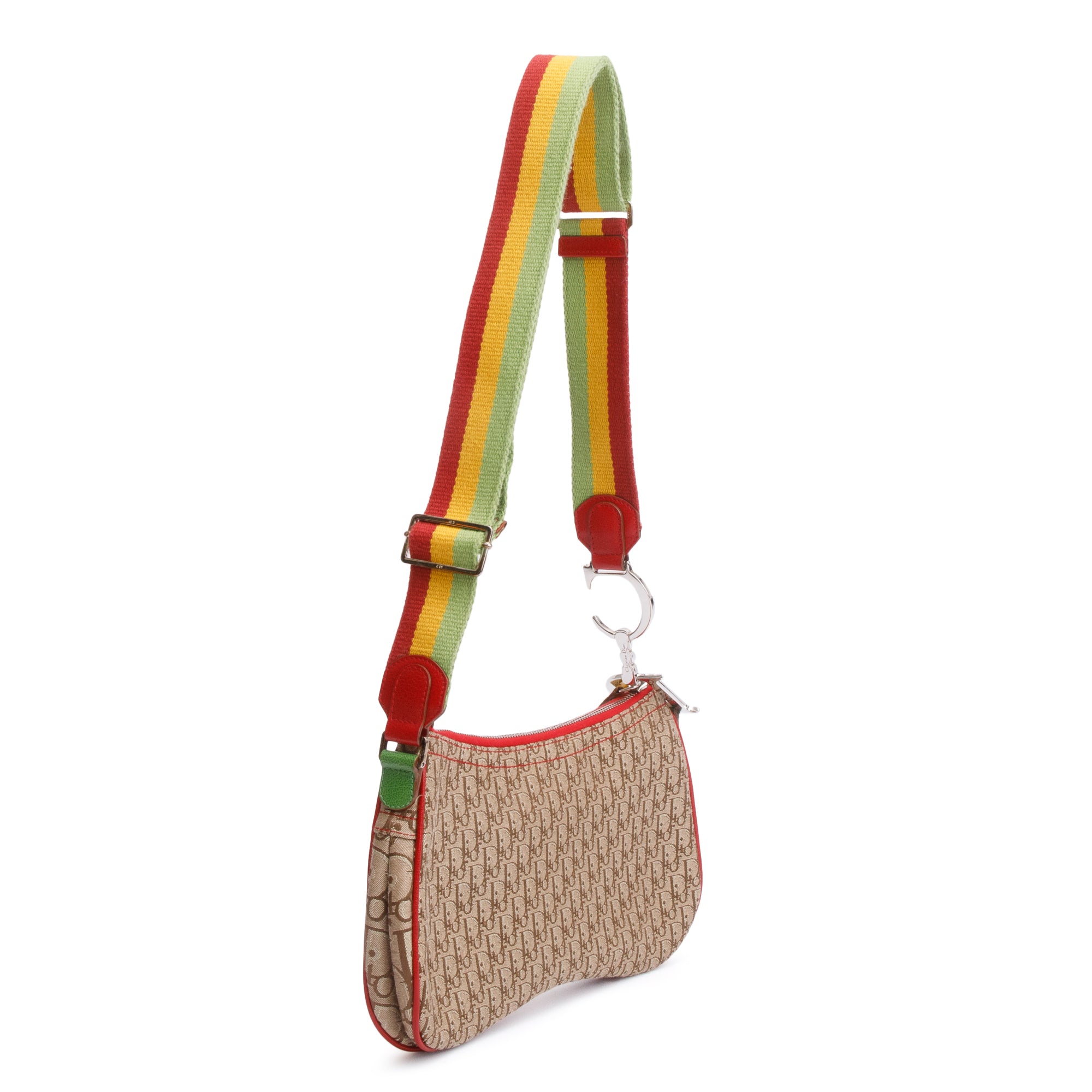 Christian Dior Brown Diorissimo Rasta Double Saddle Bag
