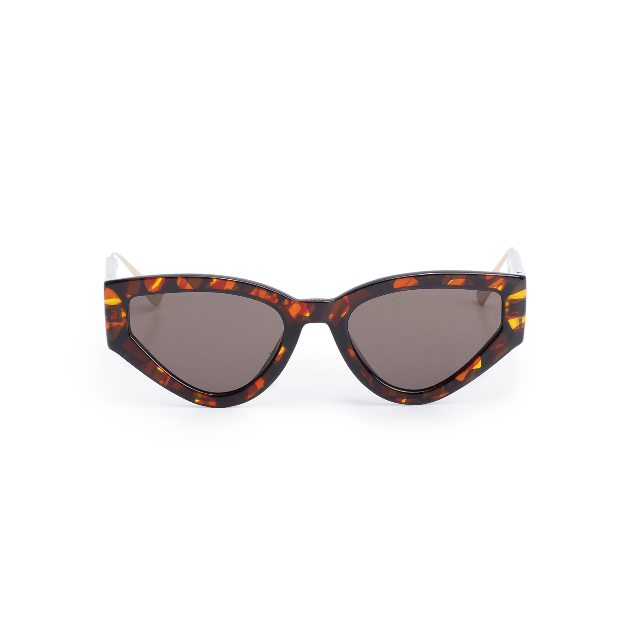 Christian Dior Brown Havana Acetate CatStyleDior1 Sunglasses w/ Box, Case & Card