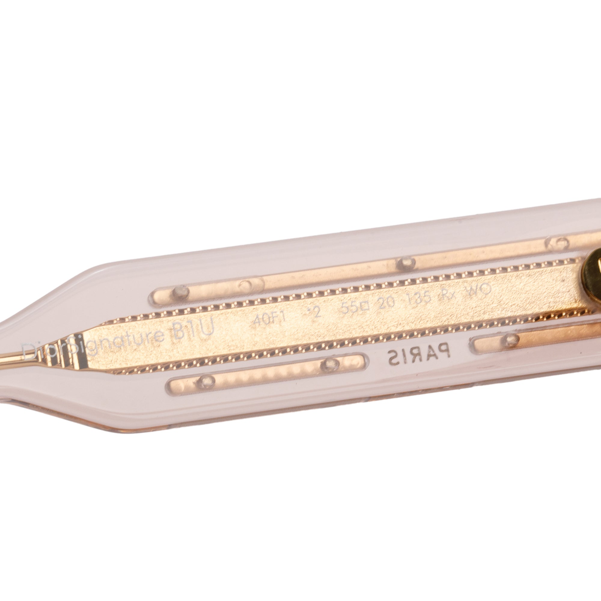 Christian Dior Brown Transparent Acetate DiorSignature B1U Geometric Sunglasses w/ Box & Case