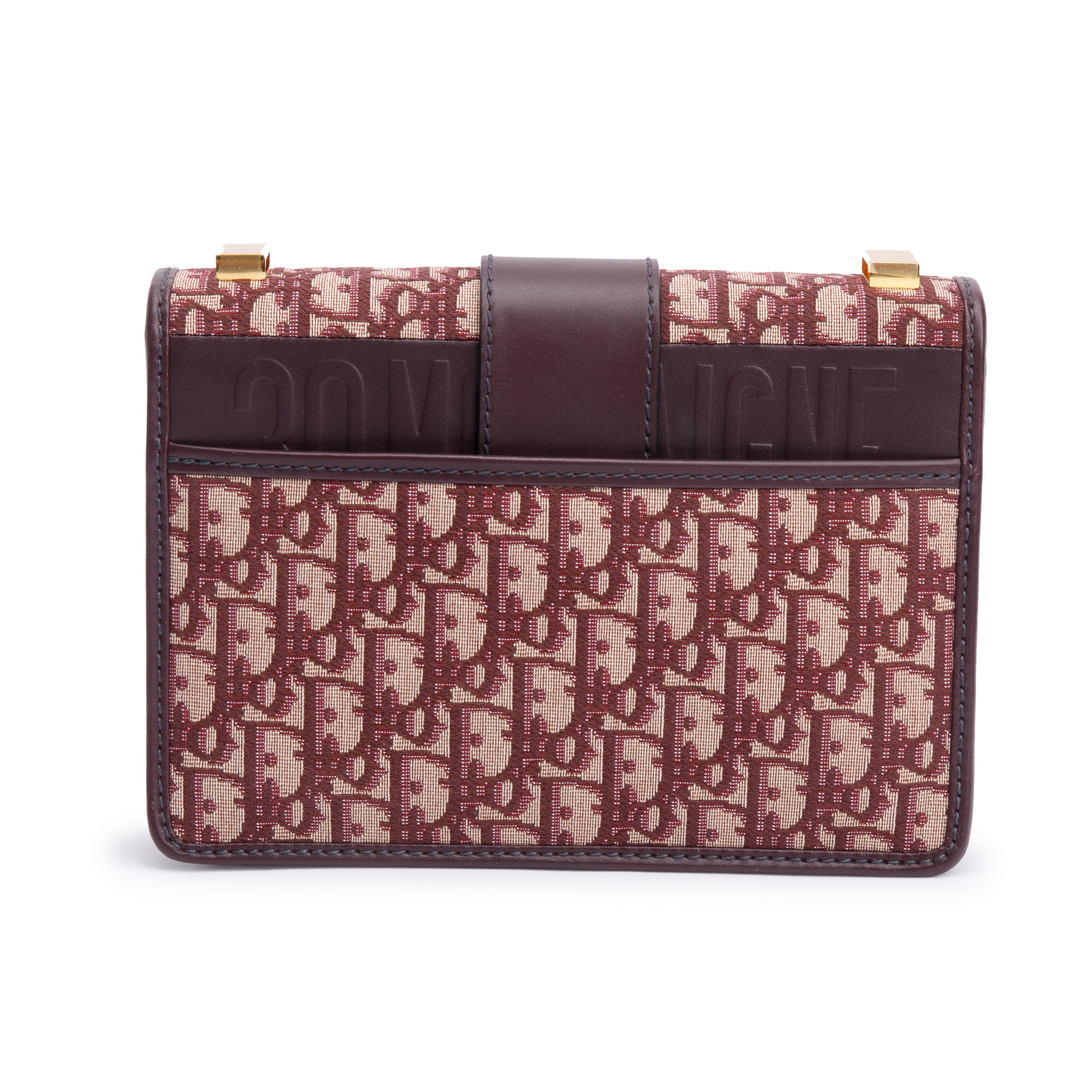 Christian Dior Burgundy Oblique 30 Montaigne Bag