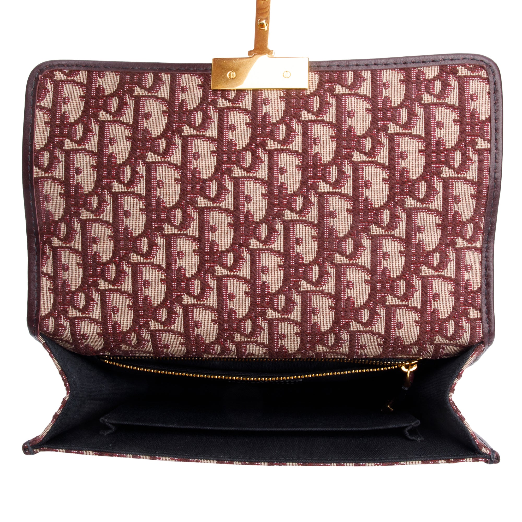 Christian Dior Burgundy Oblique 30 Montaigne Bag