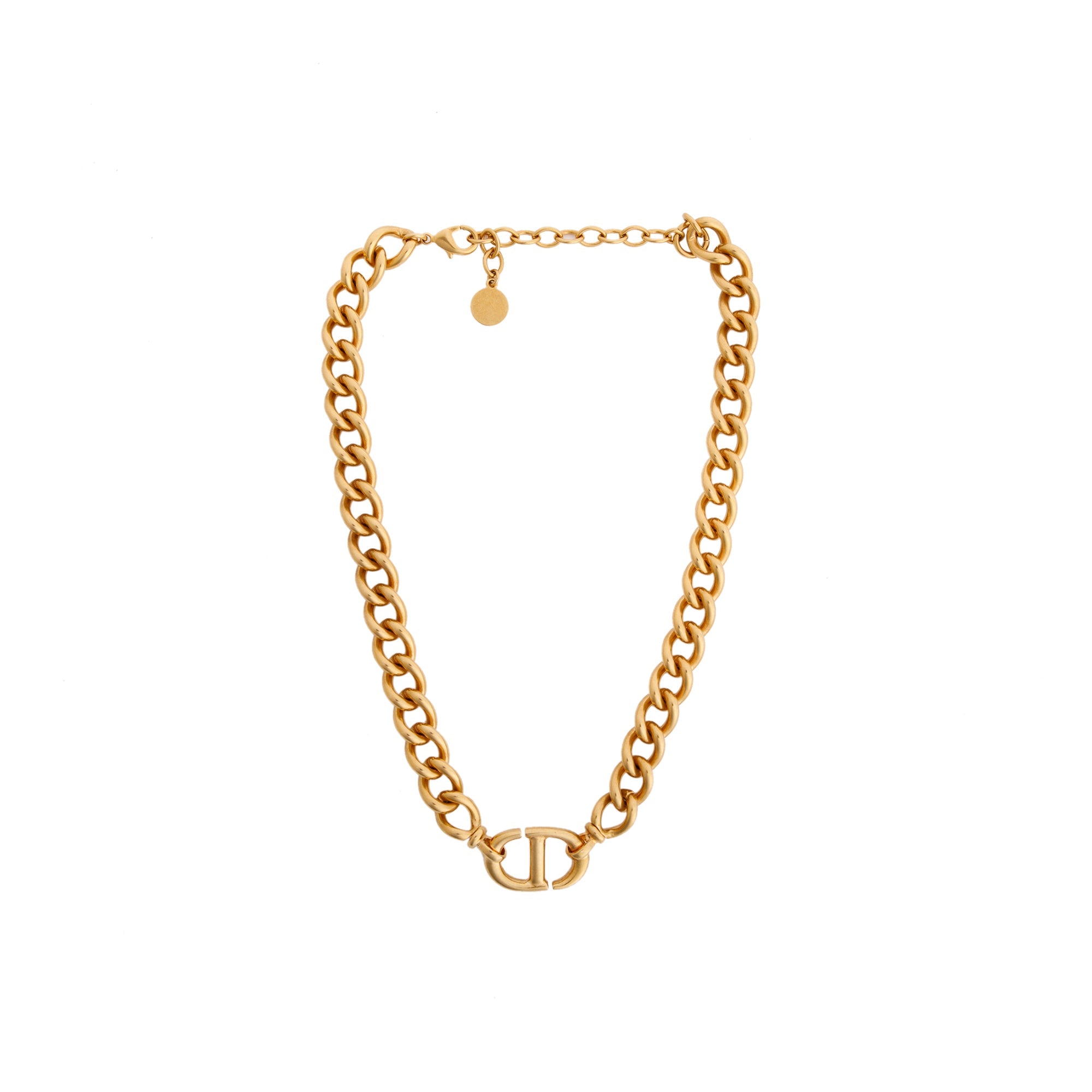 Christian Dior CD Navy Choker Necklace w/ Box