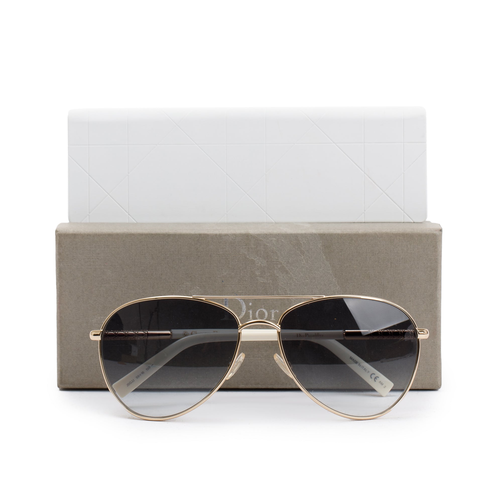 Christian Dior DiorPicadilly 2 Aviator Sunglasses w/ Box & Case