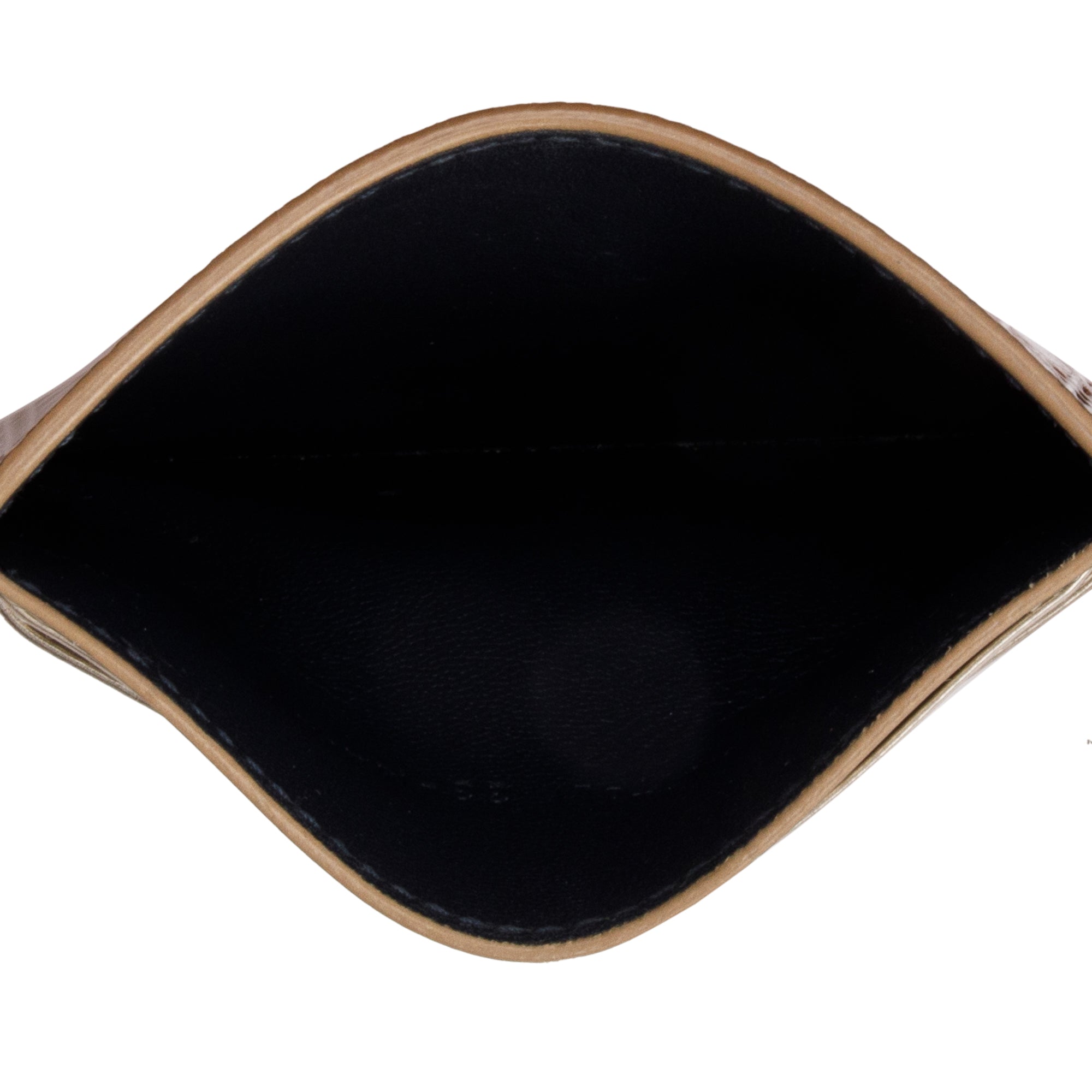 Christian Dior Gold Matellix Patent Micro-Cannage Card Holder