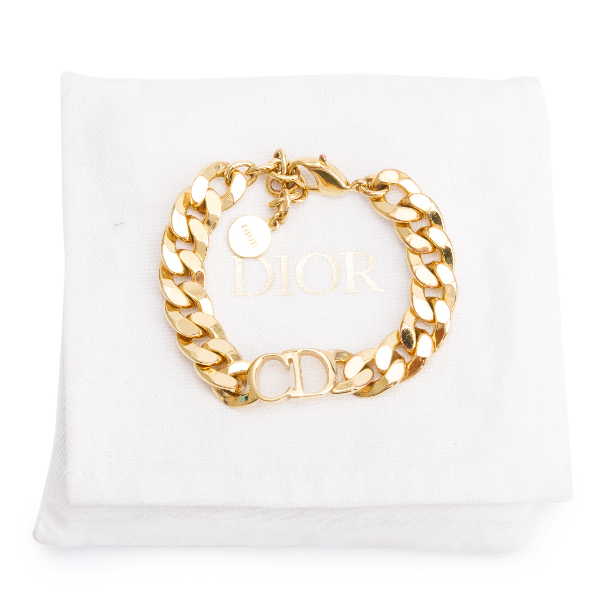 Christian Dior Gold-Plated CD Icon Chain Bracelet – Oliver