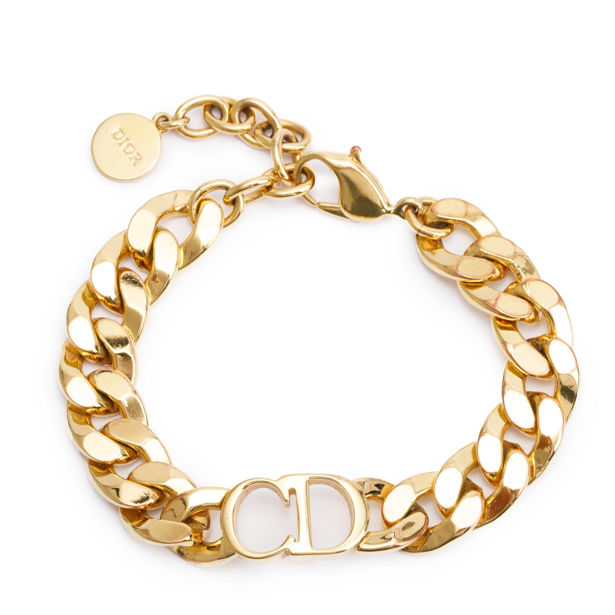 Christian Dior Gold-Plated CD Icon Chain Bracelet – OLIVER'S