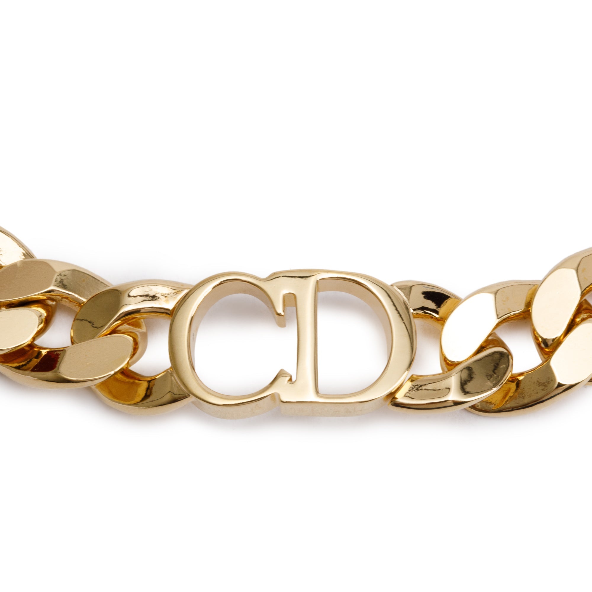 Christian Dior Gold Plated Danseuse Eotile Chain Choker Necklace w/ Box