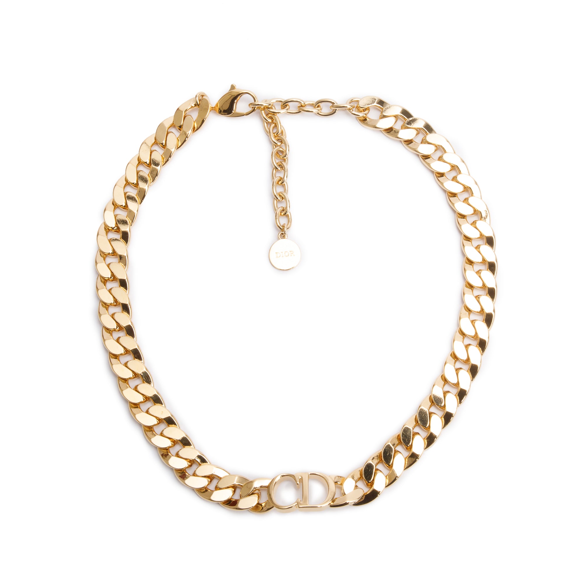Christian Dior Gold Plated Danseuse Eotile Chain Choker Necklace