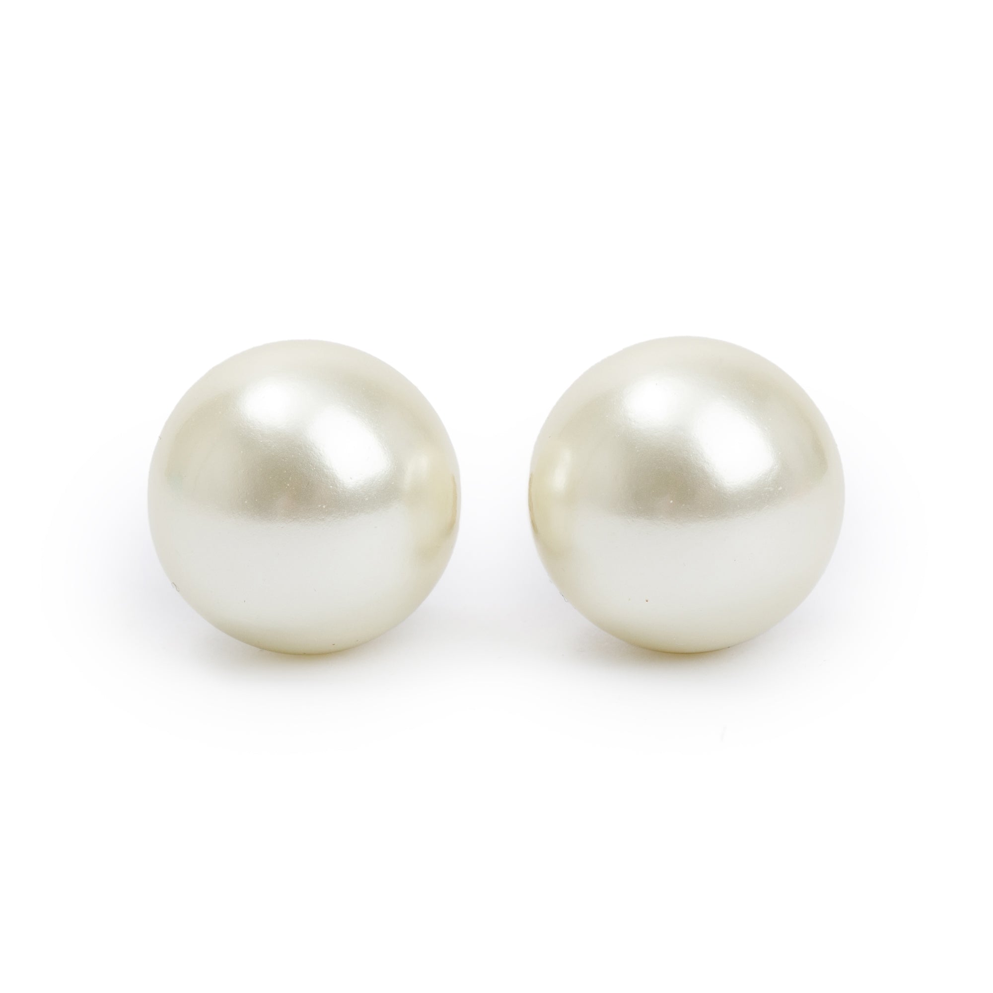 Christian Dior Gold Plated Faux Pearl & Crystal Tribales Stud Earrings
