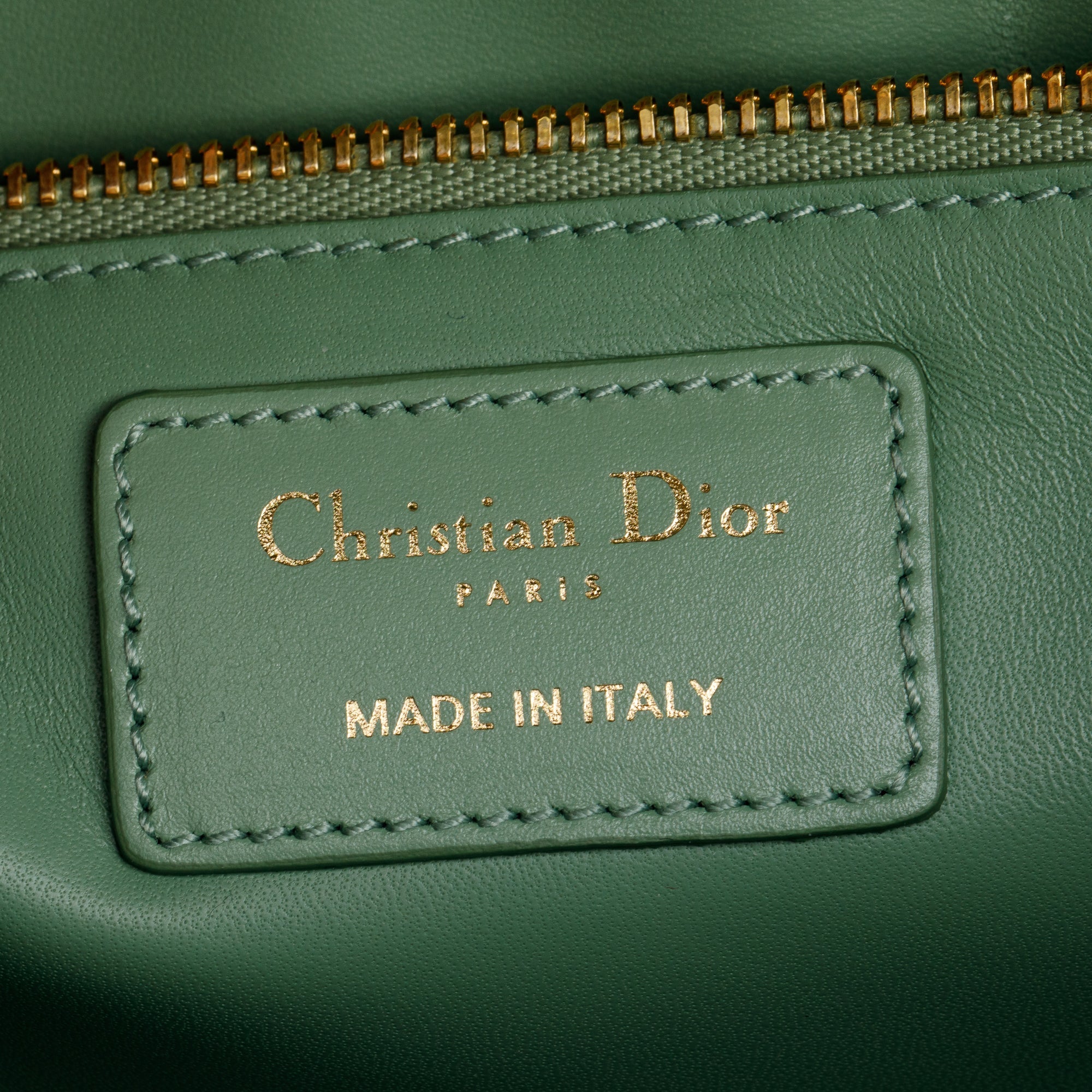 Christian Dior Green Box Leather 30 Montaigne Bag