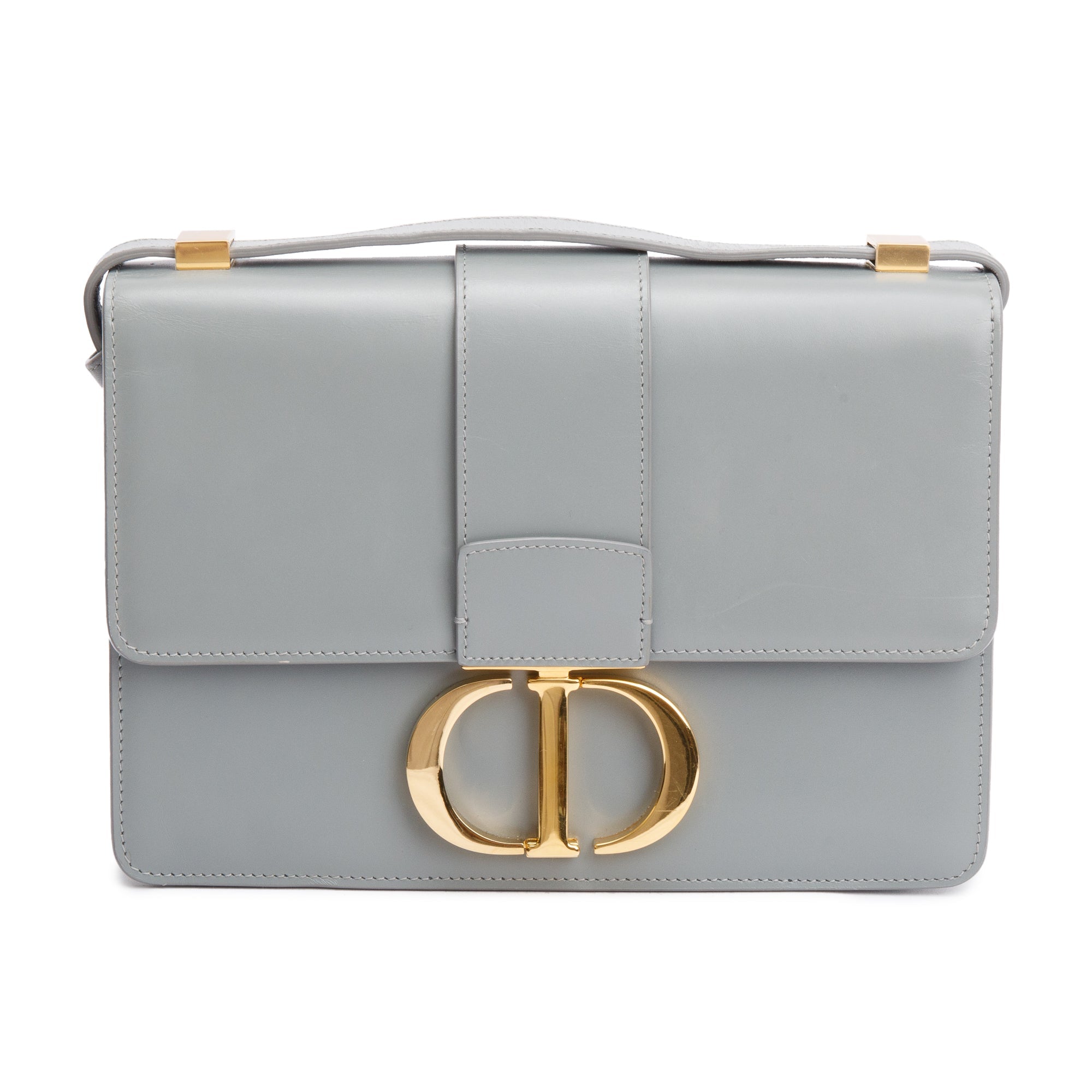Christian Dior Grey Box Leather 30 Montaigne Bag