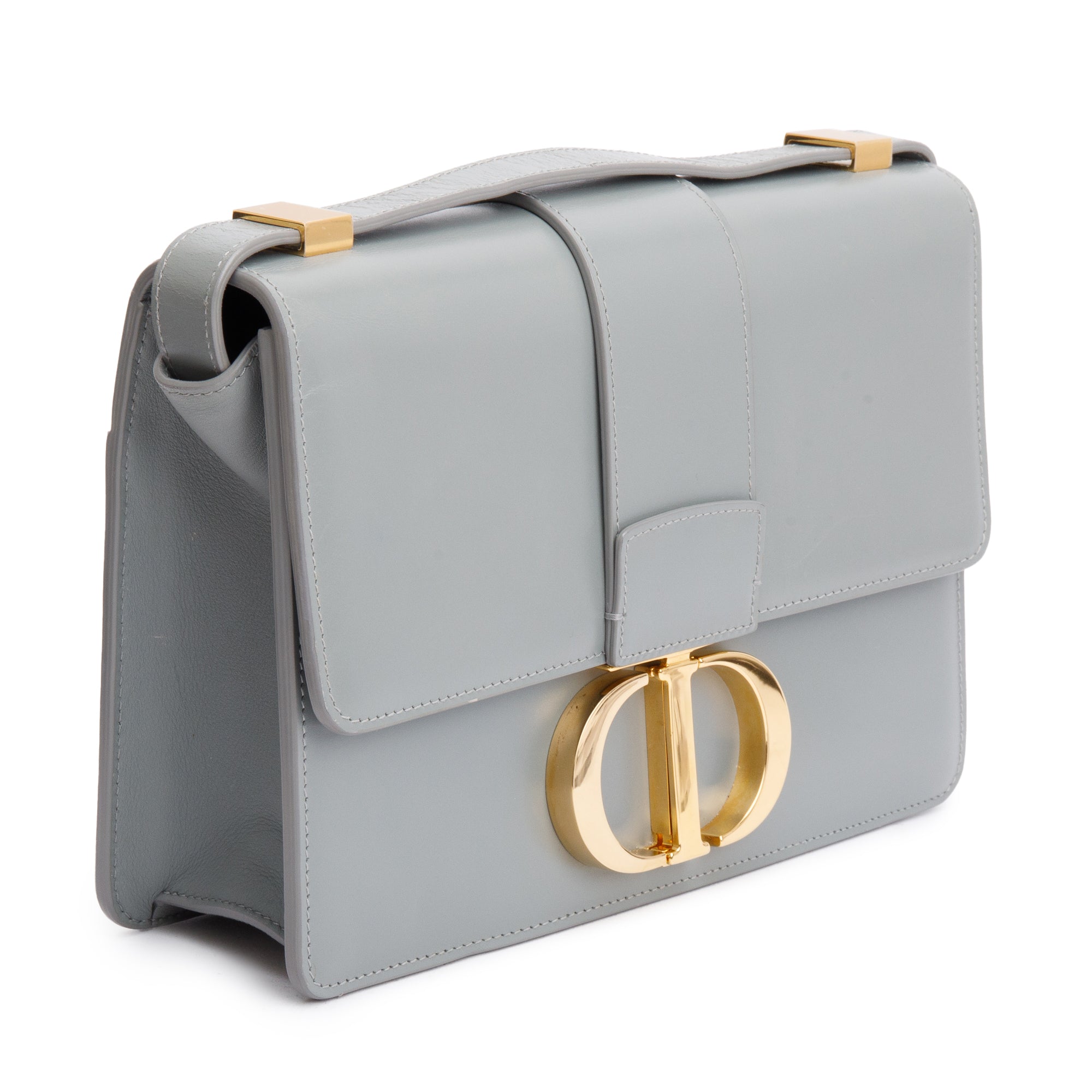 Christian Dior Grey Box Leather 30 Montaigne Bag