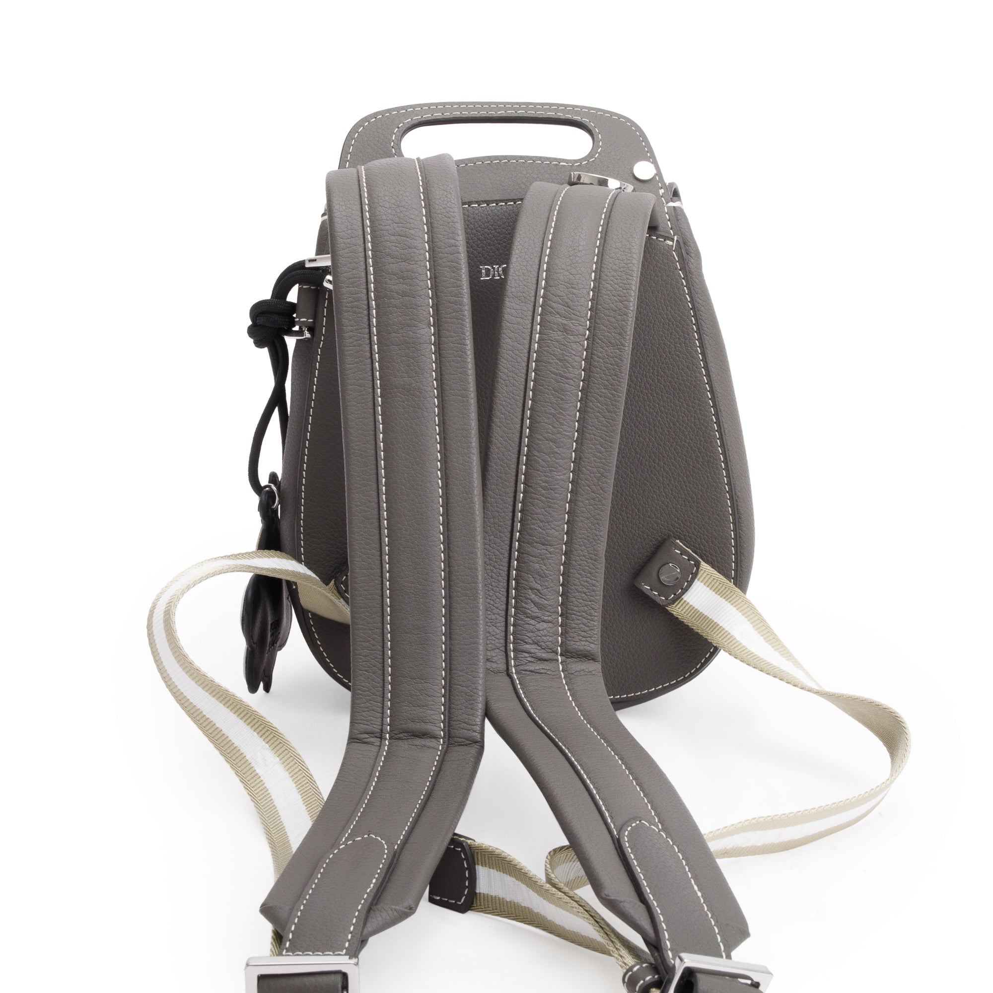 dior mini gallop backpack Christian Dior Grey Leather Mini Gallop Backpack w/ Box – OLIVER'S