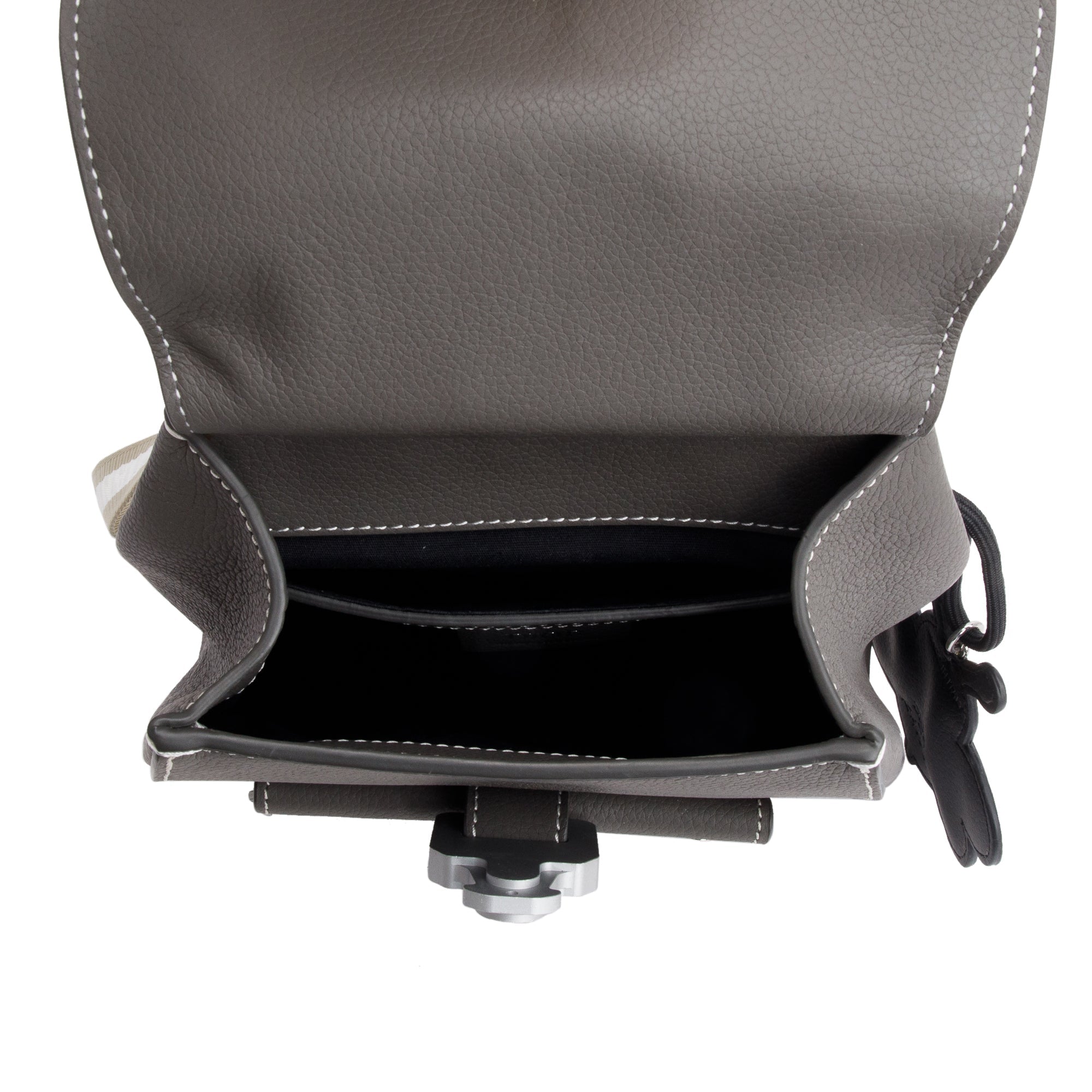 Christian Dior Grey Leather Mini Gallop Backpack w/ Box