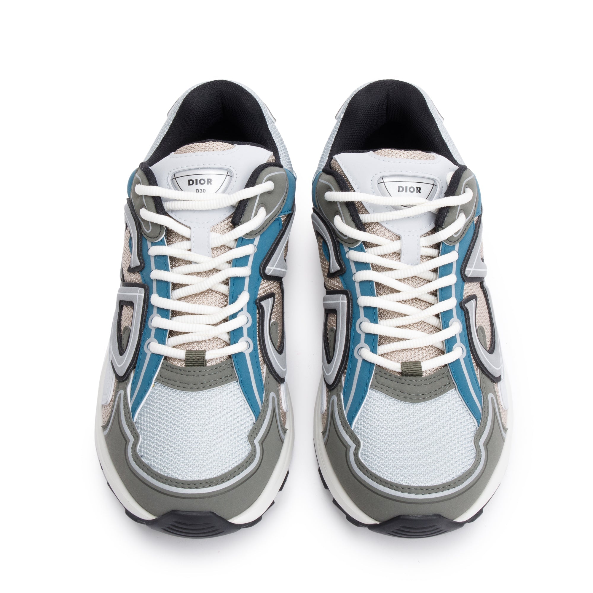 Christian Dior Gtey/White Mesh Technical Fabric B30 Sneakers, Size 40 w/ Box