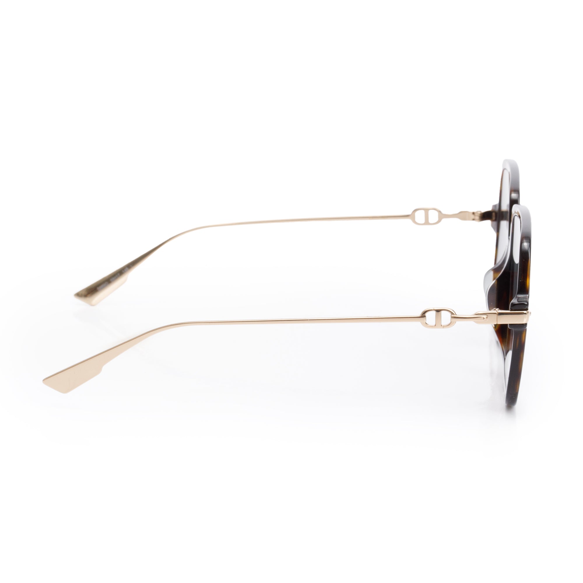 Christian Dior Havana Acetate DiorLink Oversize Sunglasses w/ Case