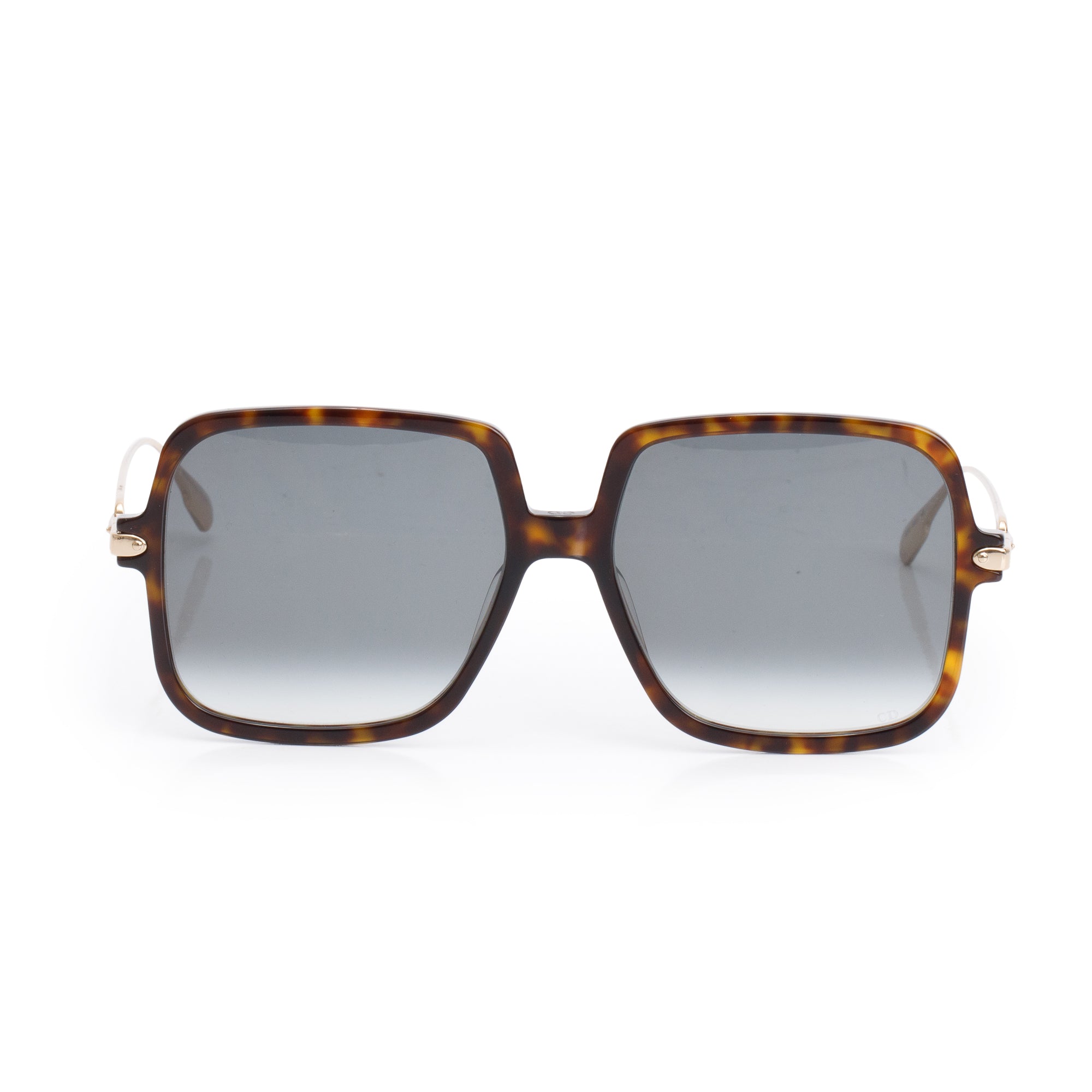 Christian Dior Havana Acetate DiorLink Oversize Sunglasses w/ Case