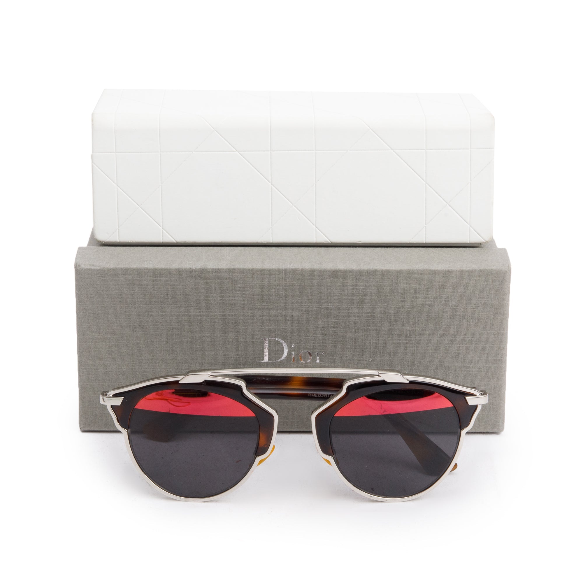 Christian Dior Havana Acetate Pink/Black Lenses SoReal Sunglasses w/ Box & Case