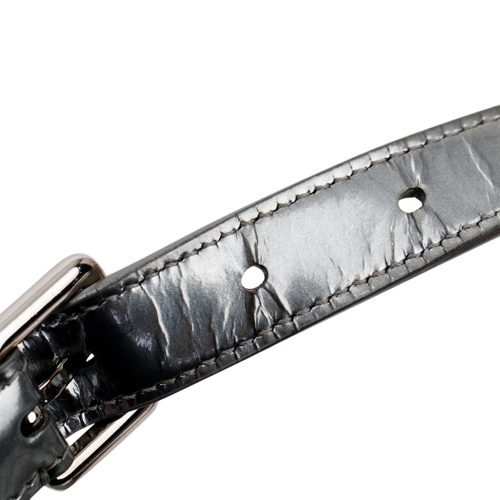 Christian Dior Large Silver Metallic Microcannage Diorama Shoulder Bag w/ Box