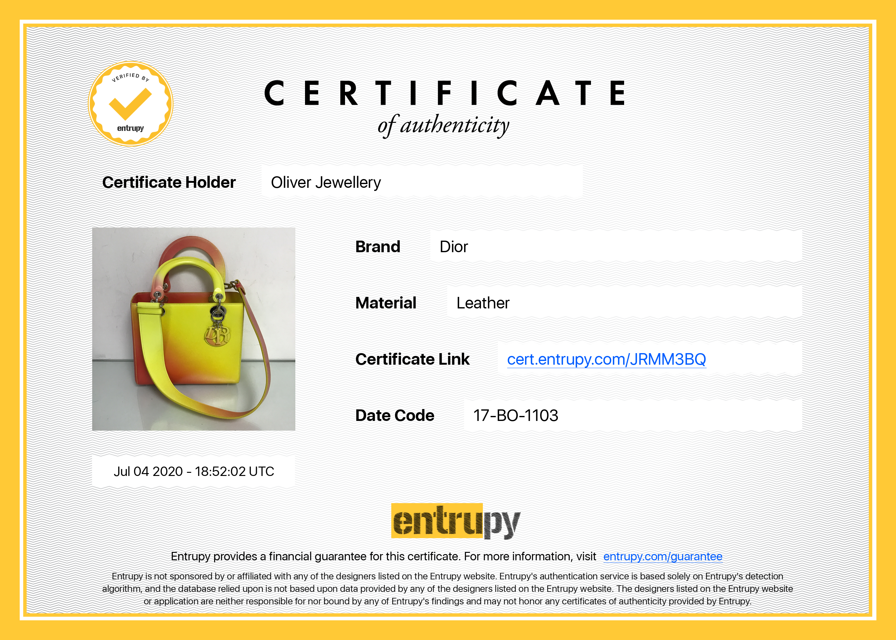 Christian Dior Medium Ombre Leather Lady Dior Bag