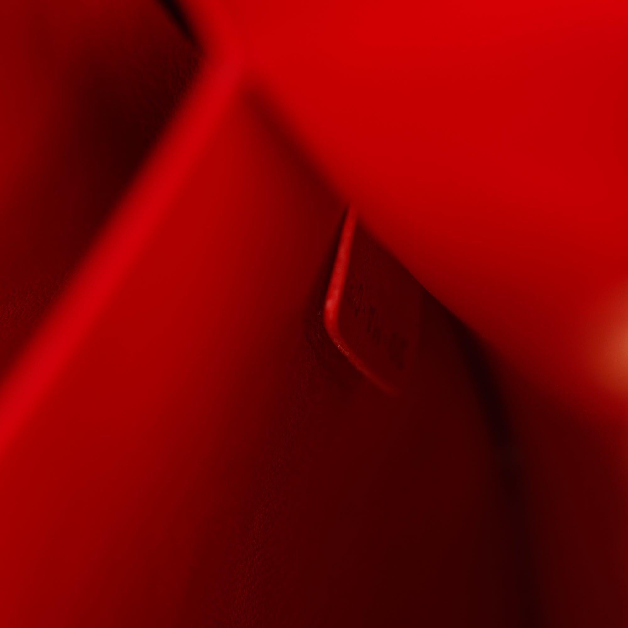 Christian Dior Medium Red Python Trimmed Calfskin Leather Diorissimo Tote w/ Strap & Pouch