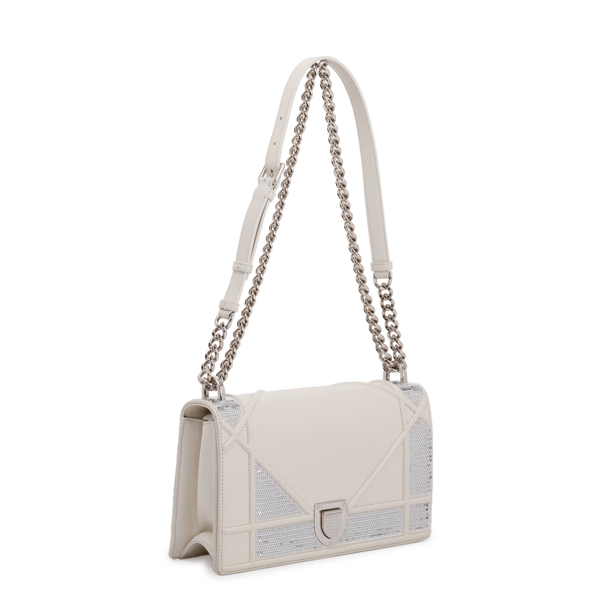 Christian Dior Medium Sequin Diorama Shoulder Bag w/ Authenticity Card