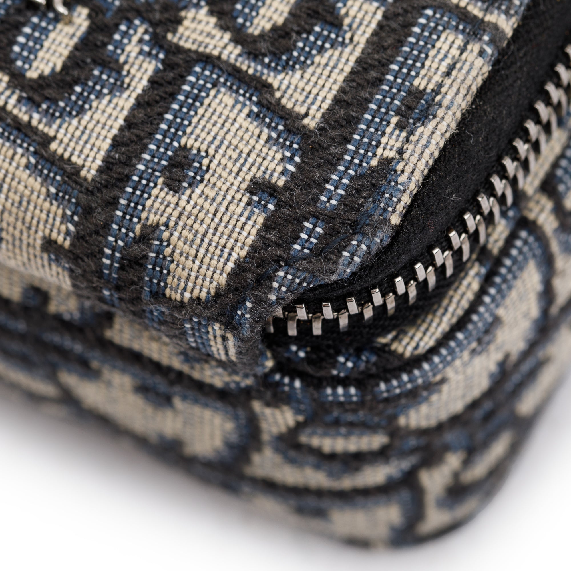 Christian Dior Men 2022 Beige & Black Oblique Jacquard Micro Rider Crossbody Pouch w/ Box & Receipt