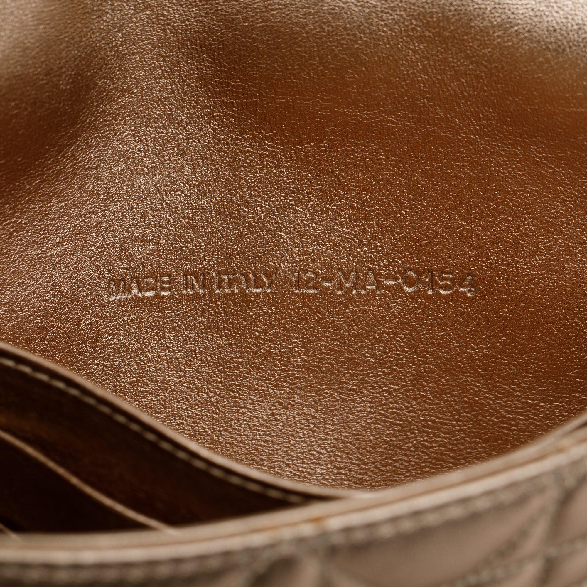 Christian Dior Metallic Gold Miss Dior Promenade Wallet on Chain