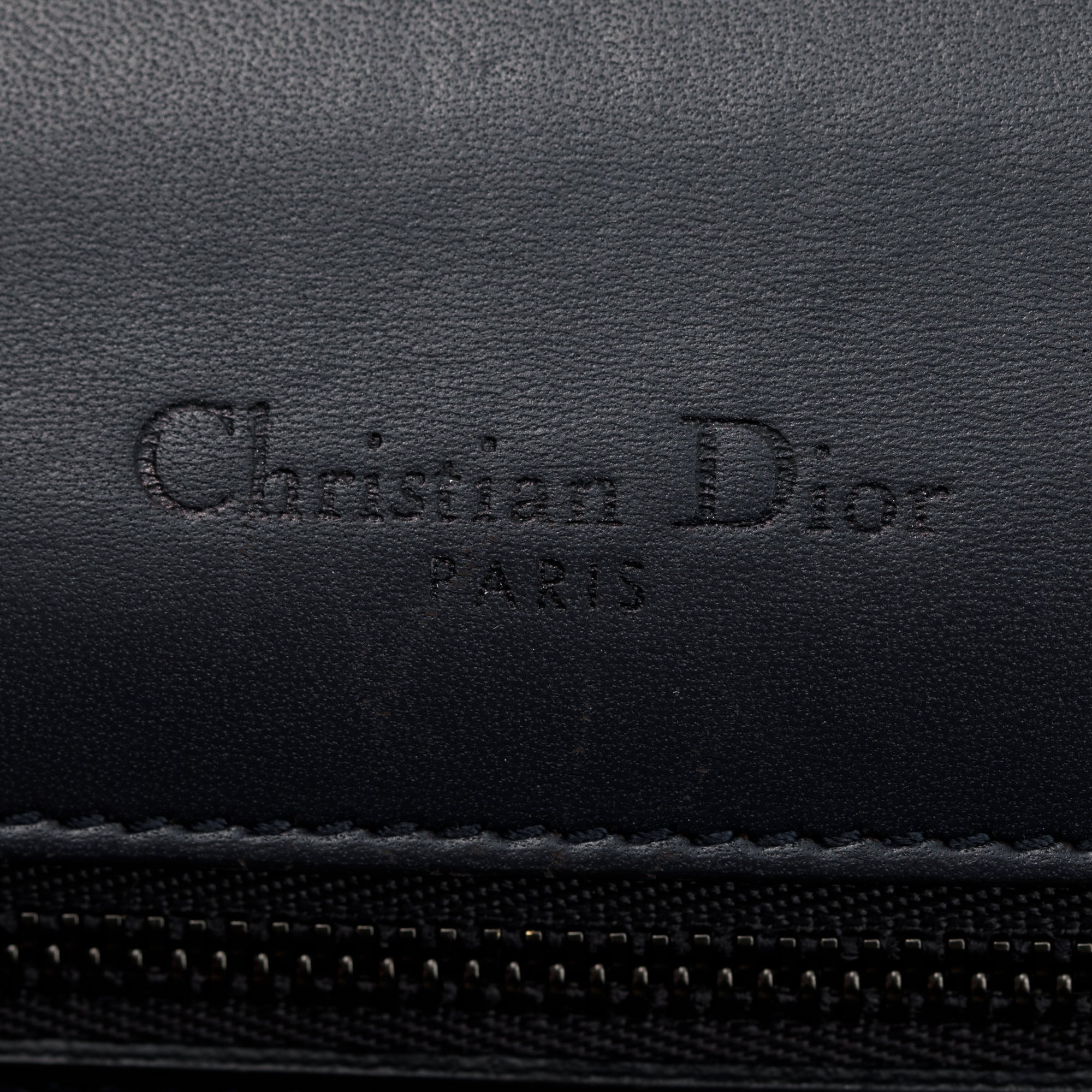 Christian Dior Metallic Grey Micro-Cannage Patent Leather Small Diorama Shoulder Bag w/ Box & Authenticity Card