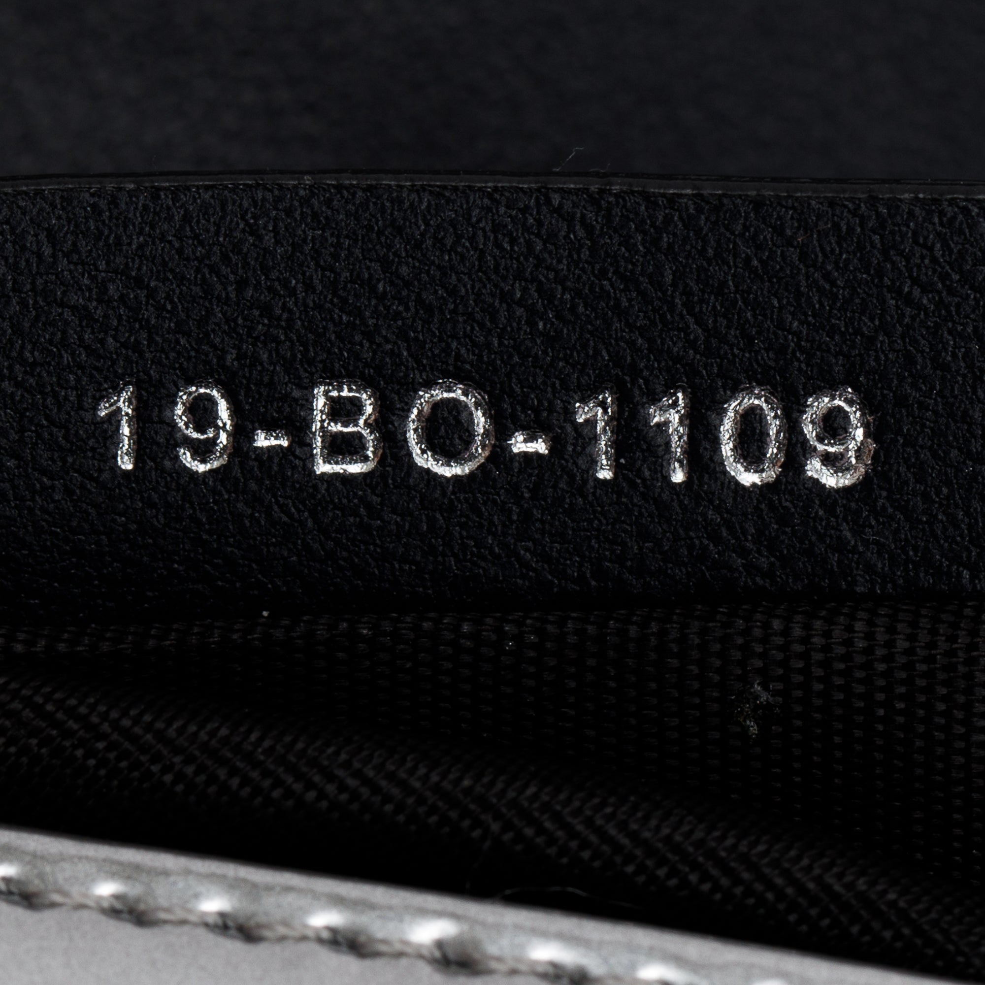 Christian Dior Metallic Silver Cannage Patent Leather Diorama Wallet on Chain