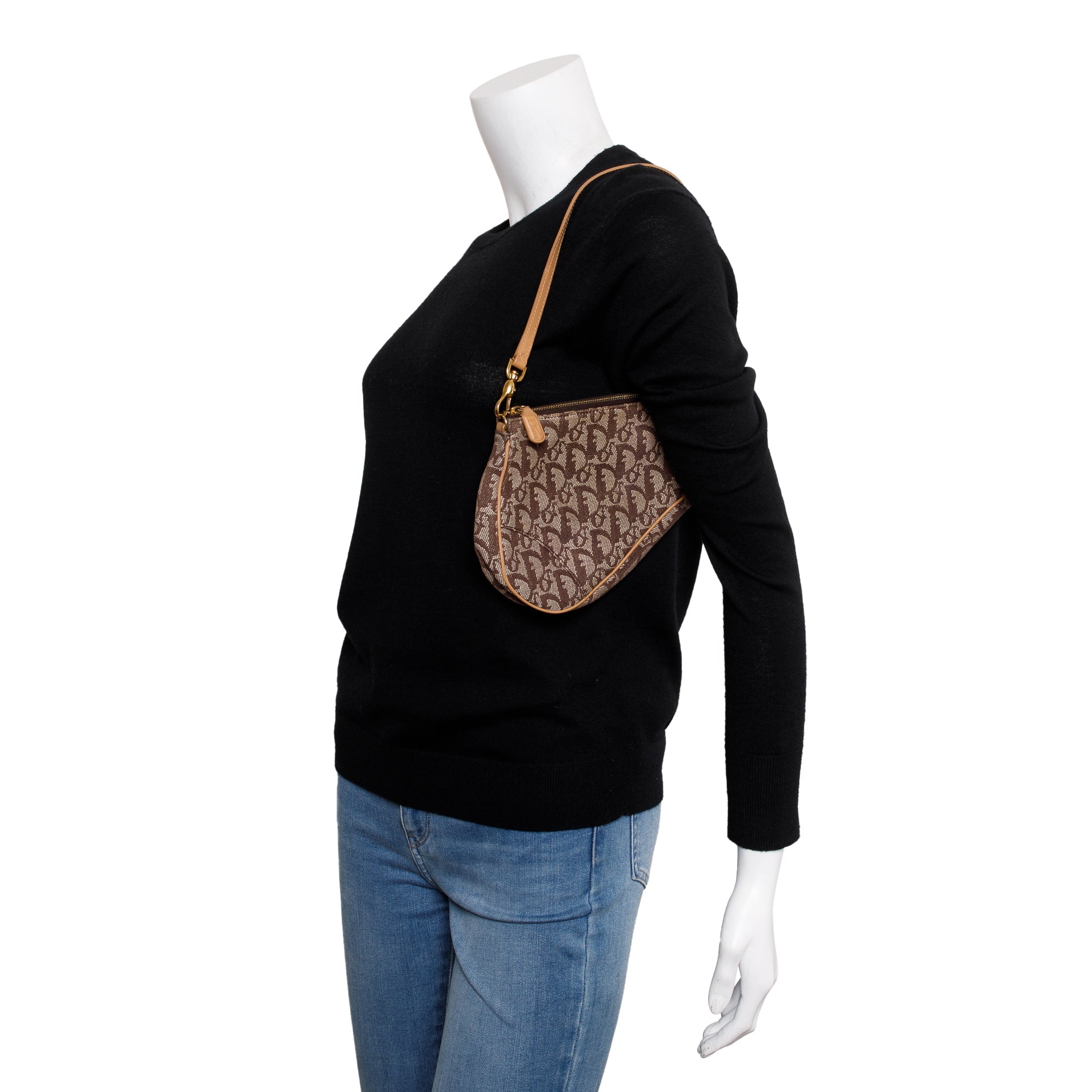 Christian Dior Mini Brown Monogram Saddle Pochette