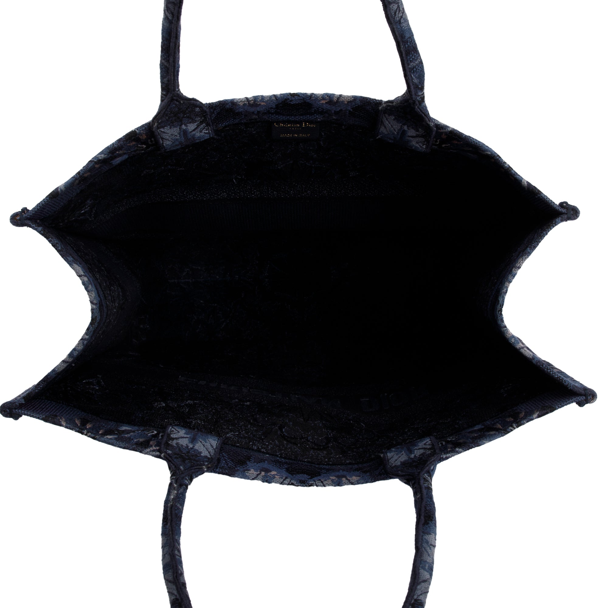 Christian Dior Navy KaleiDiorscopic Embroidery Large Book Tote w/ Authenticity Card