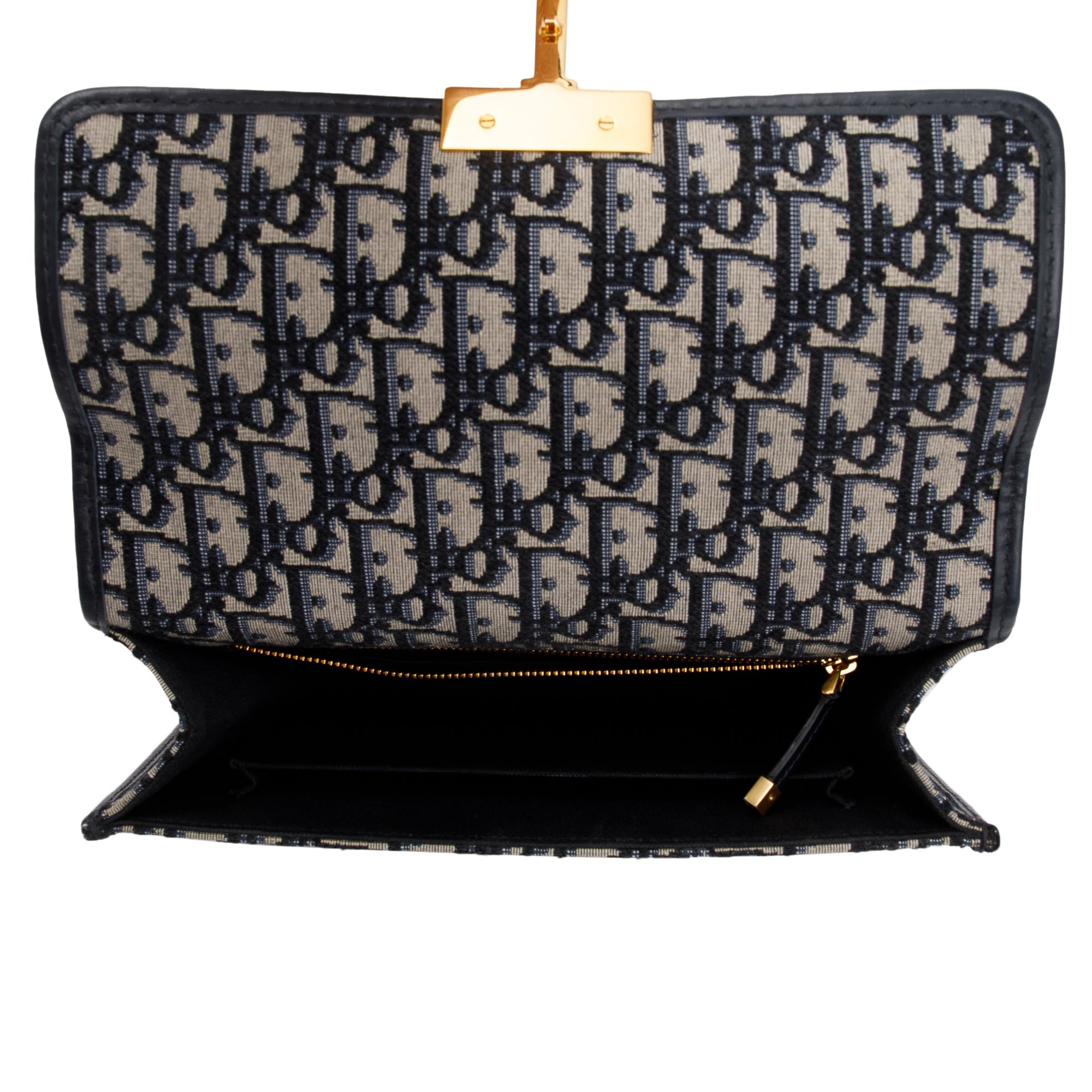 Christian Dior Navy Oblique 30 Montaigne Bag w/ Box & Authenticity Card