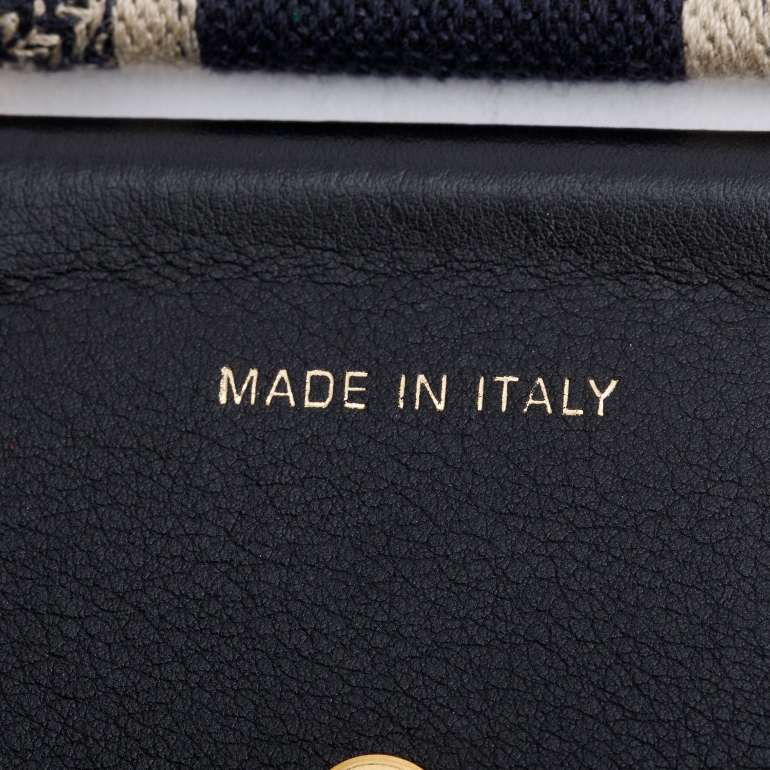 Christian Dior Navy/Beige Embroidered Woven Shoulder Strap