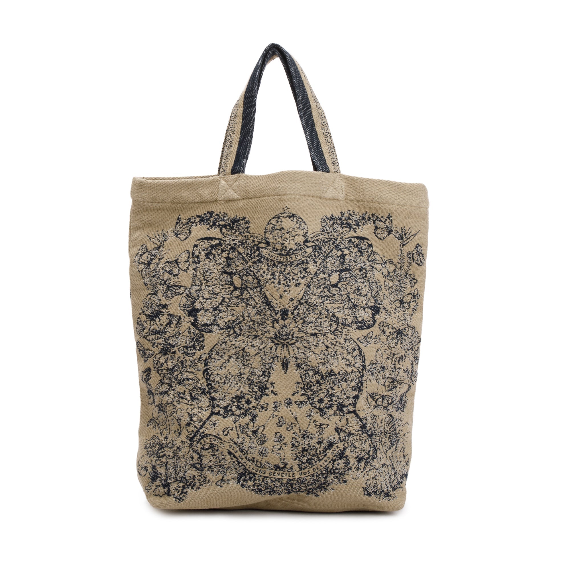 Christian Dior Neutral Canvas Cruise 2024 Mexico Print City Tote