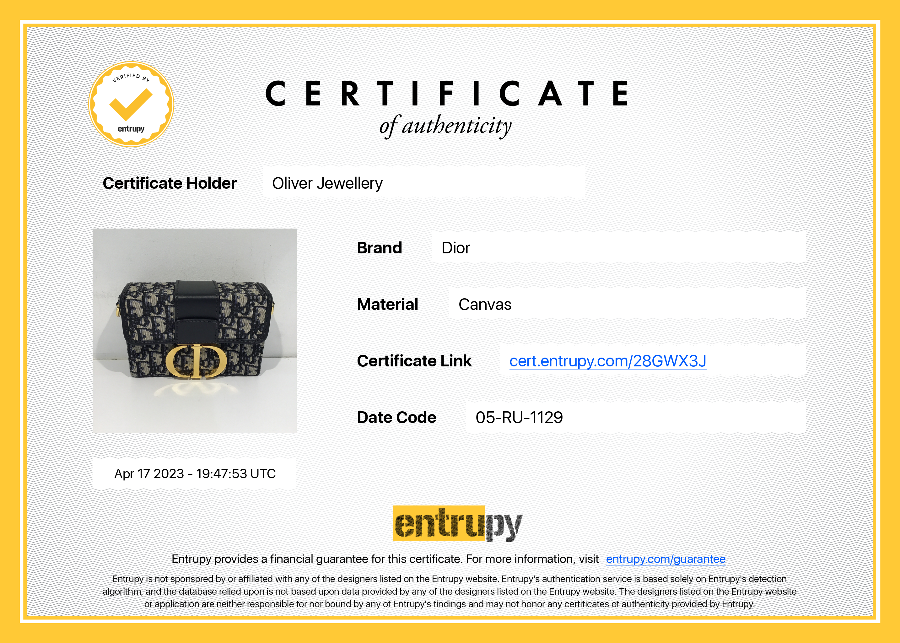 Christian Dior Oblique 30 Montaigne Box Bag w/ Box