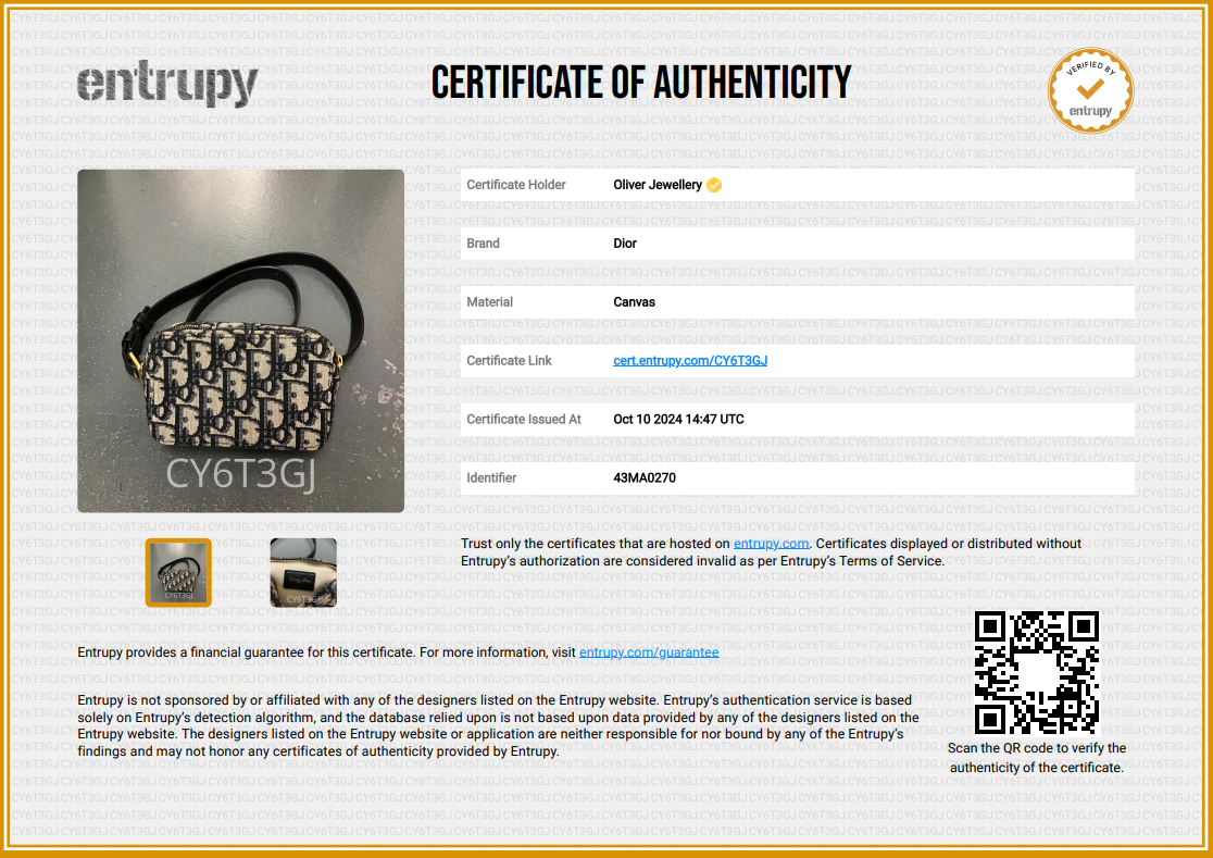 Christian Dior Oblique Belt Pouch w/ Box