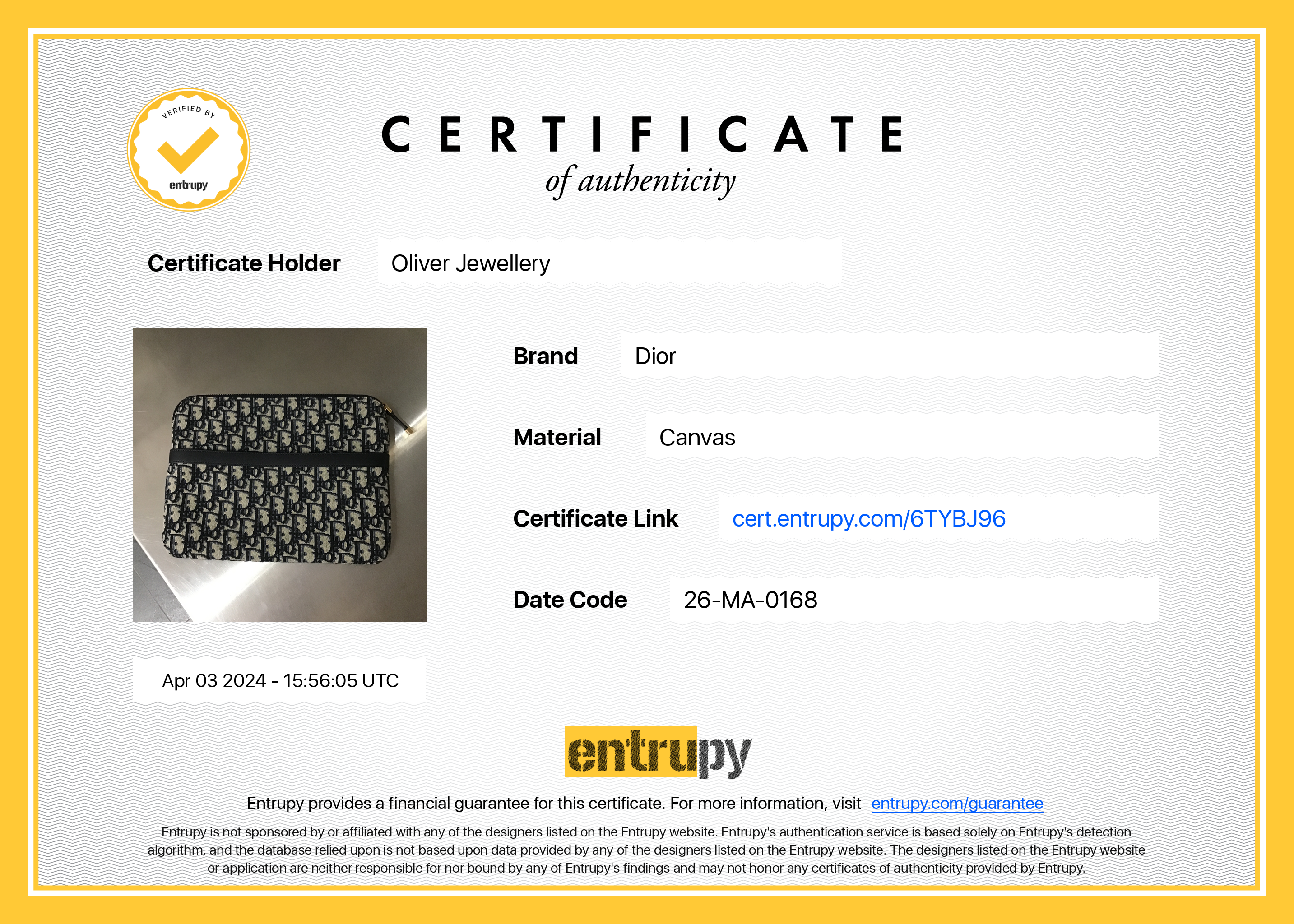 Christian Dior Oblique Dior Travel Pouch